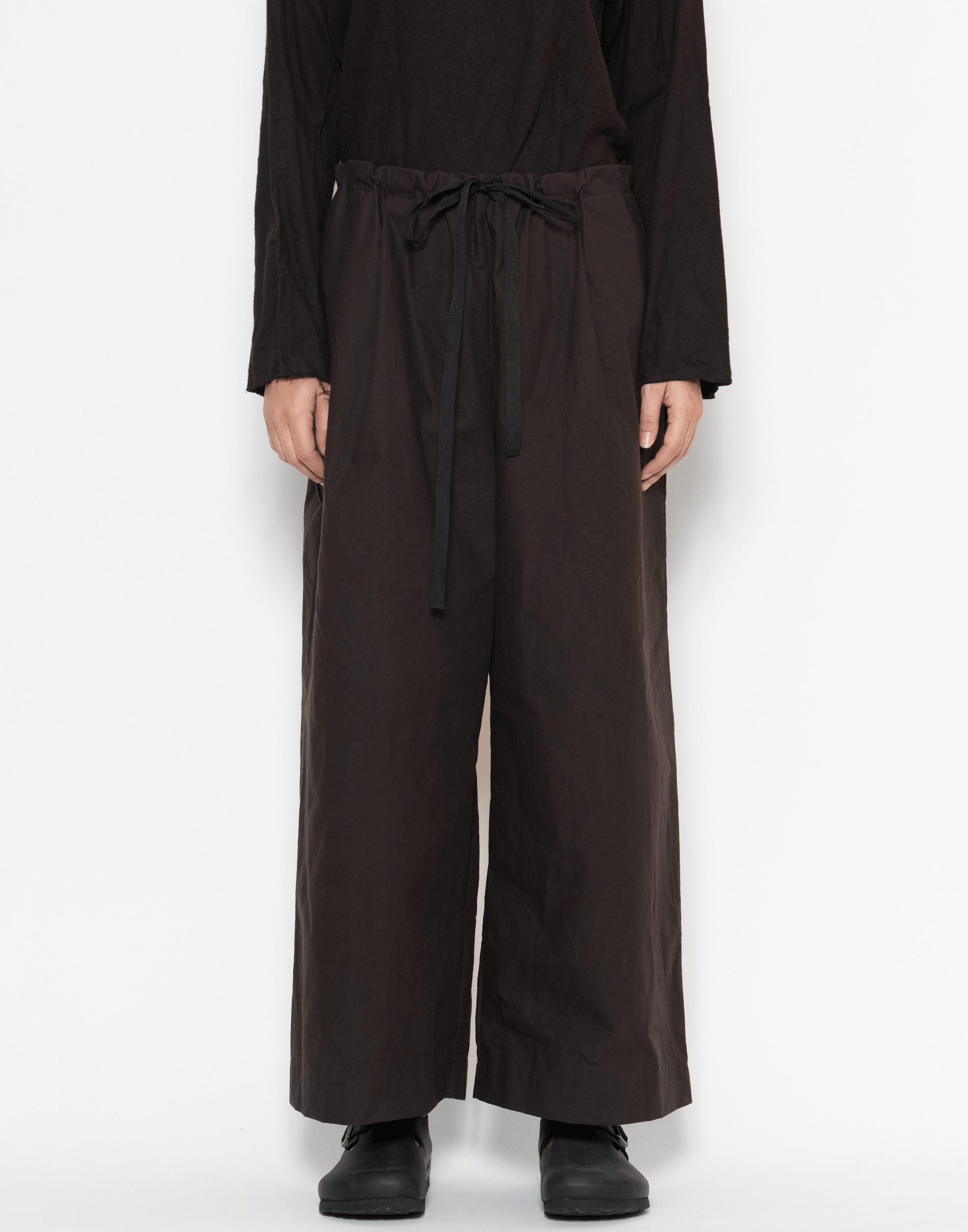 Bitter Chocolate Waxed Cotton Pants
