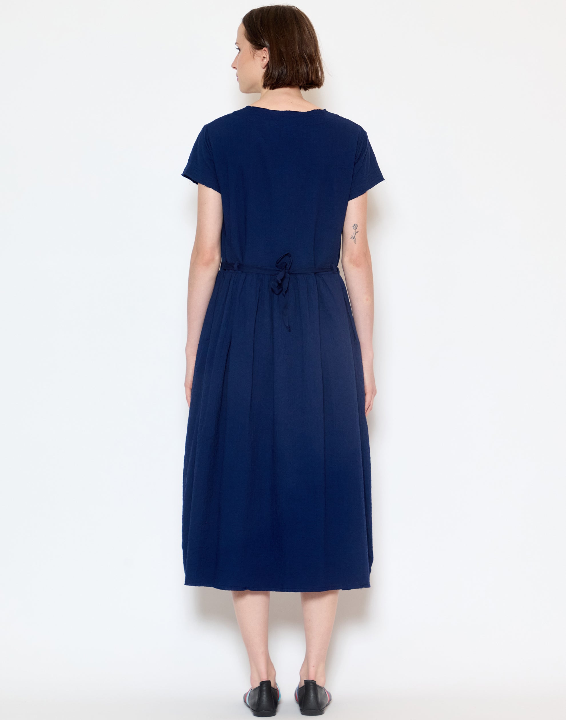 Ink Cotton Gathered Desdemona Dress