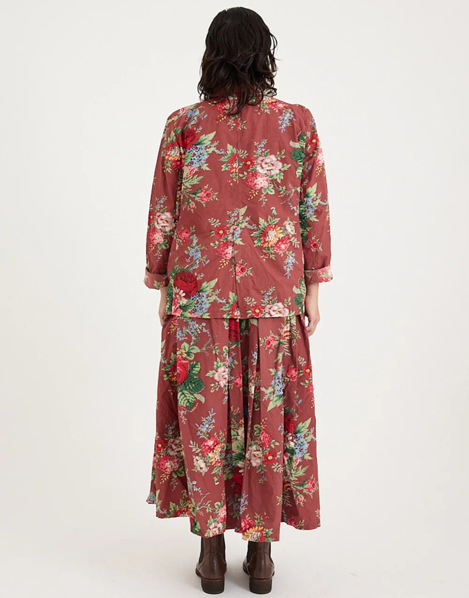 Sunset Floral Chintz Cotton Dominique Blazer