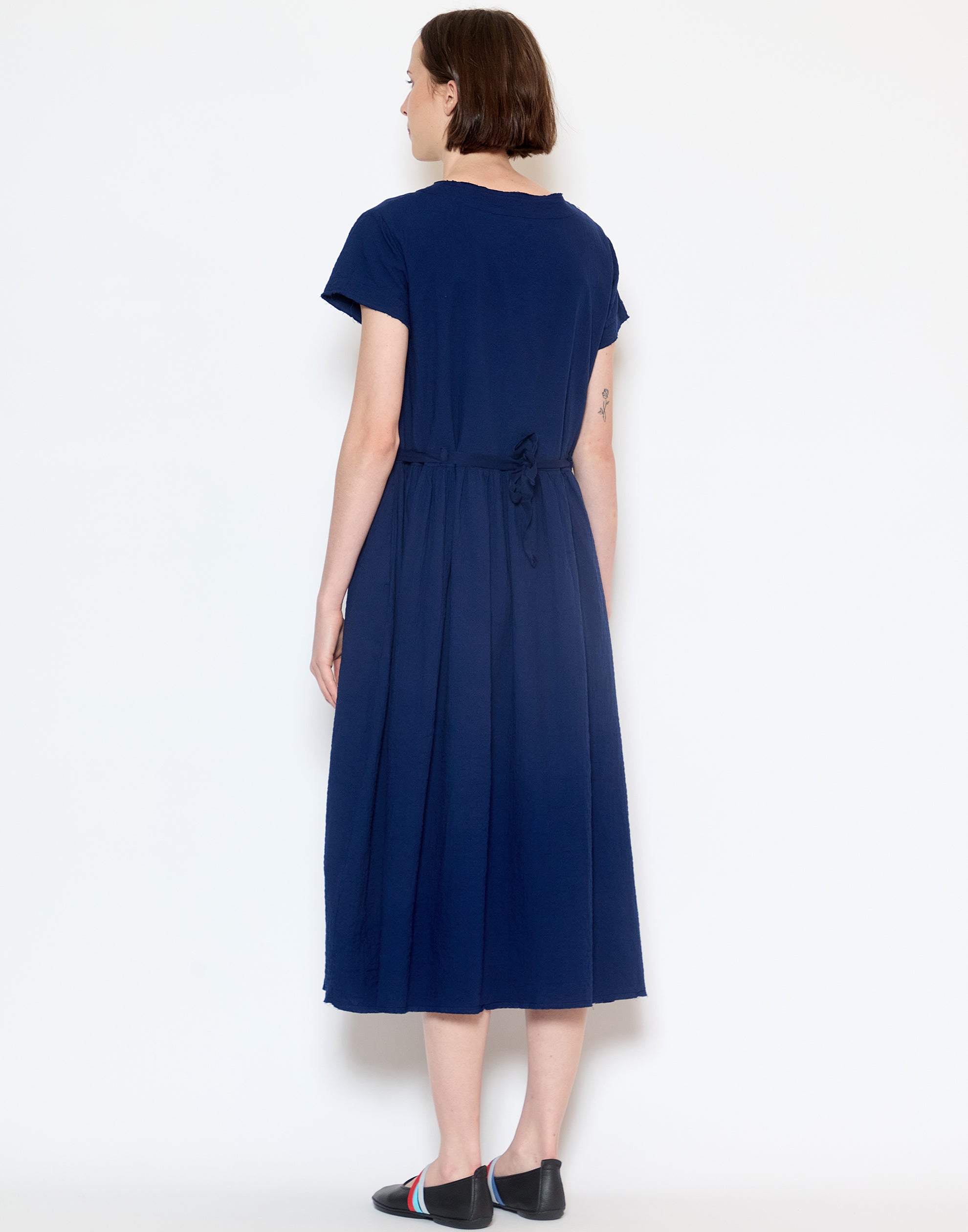 Ink Cotton Gathered Desdemona Dress