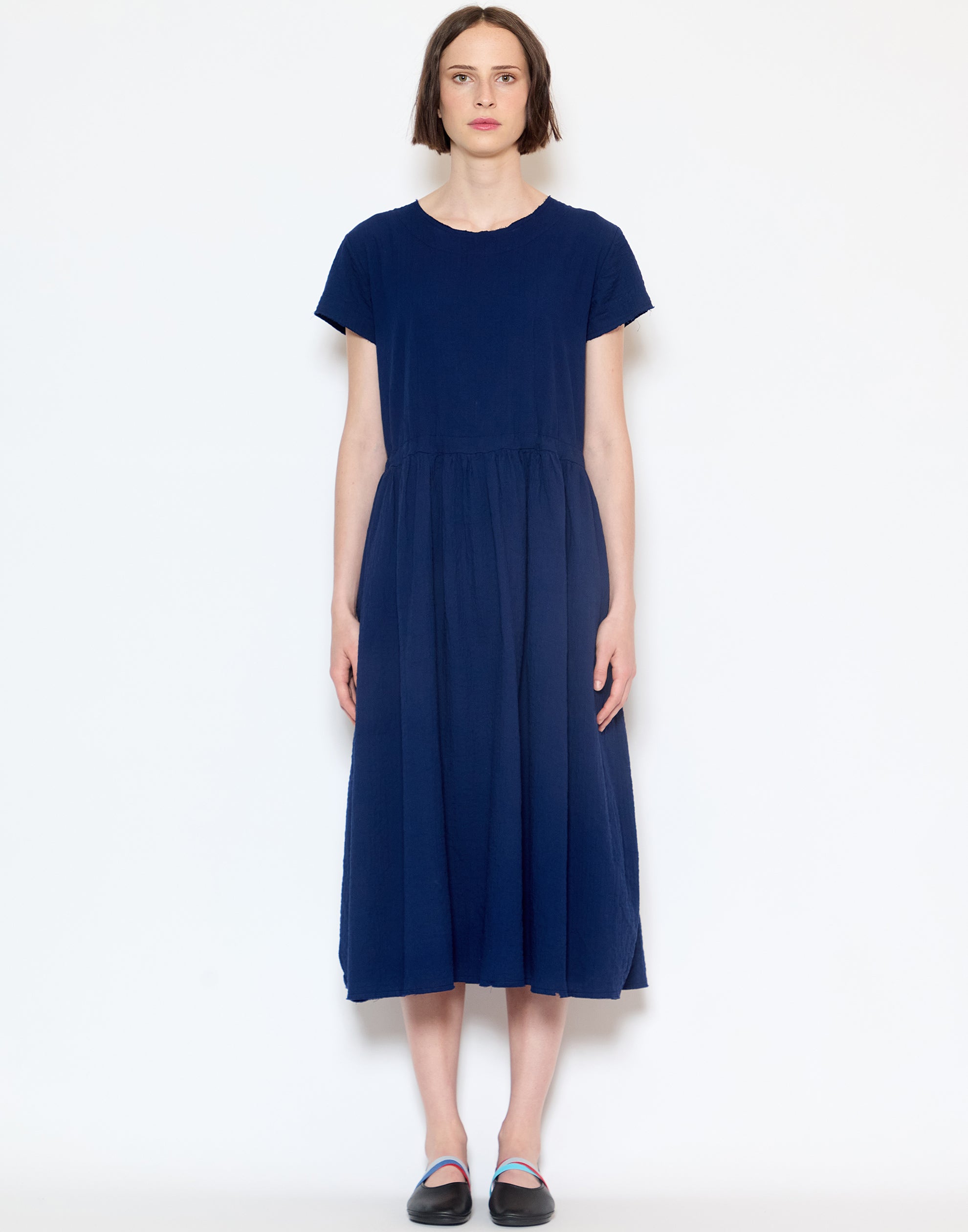 Ink Cotton Gathered Desdemona Dress