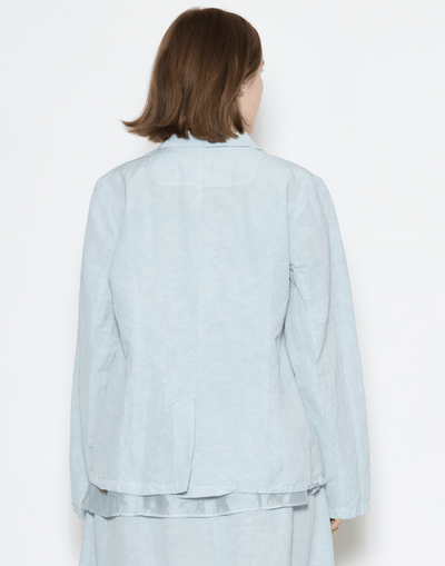 Moonish Blue Linen Viscose Chaka Jacket