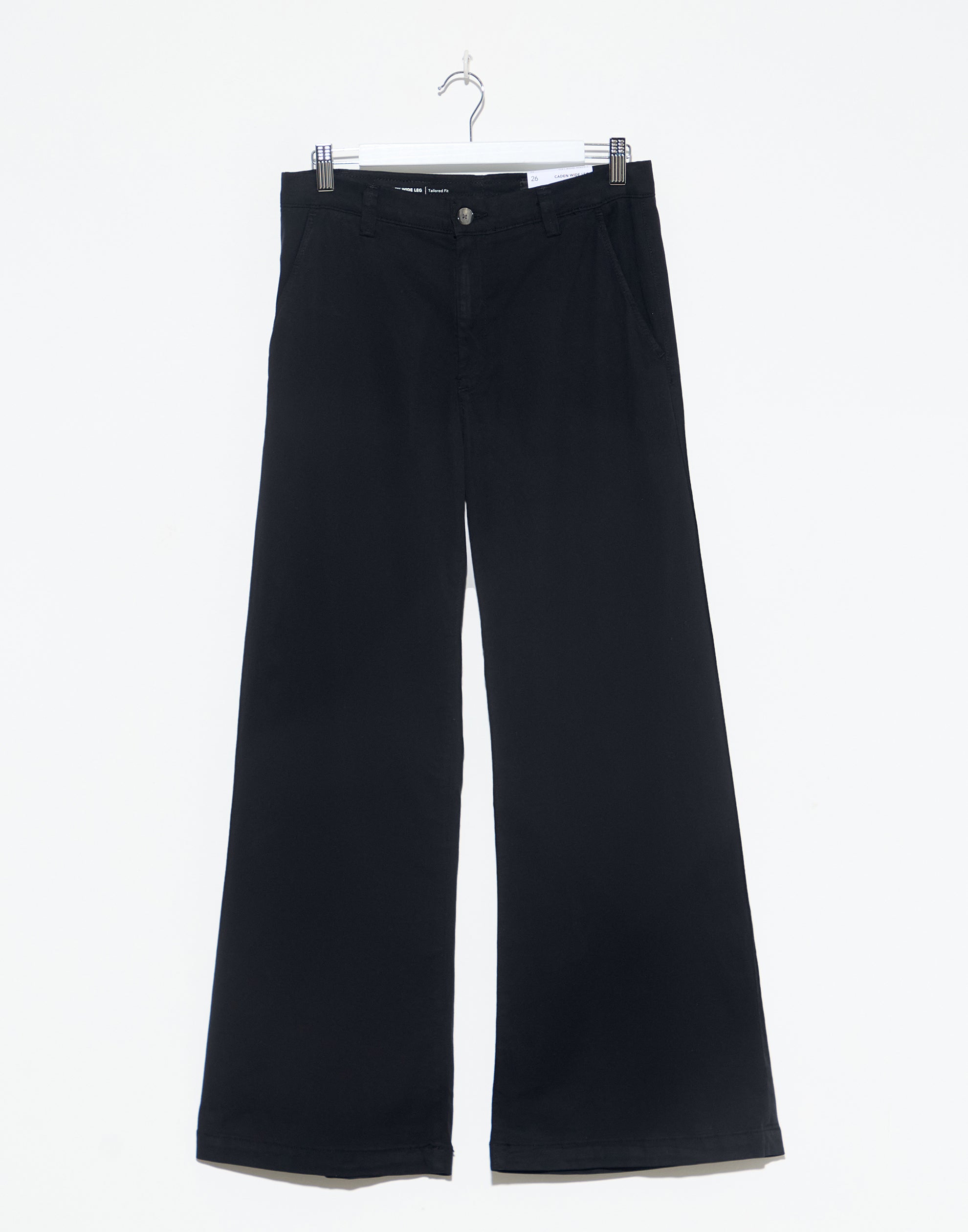 Super Black Wide Leg Caden Trousers