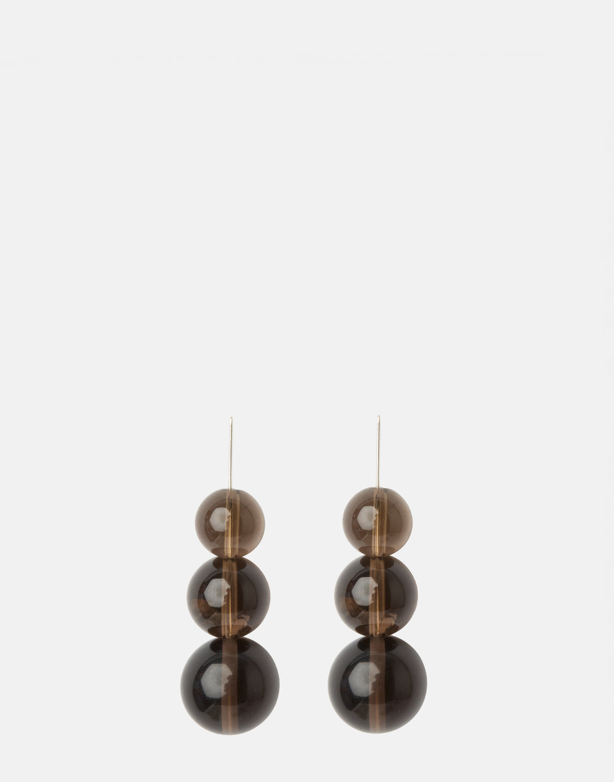 Smokey Quartz & Silver Quinn Earrings