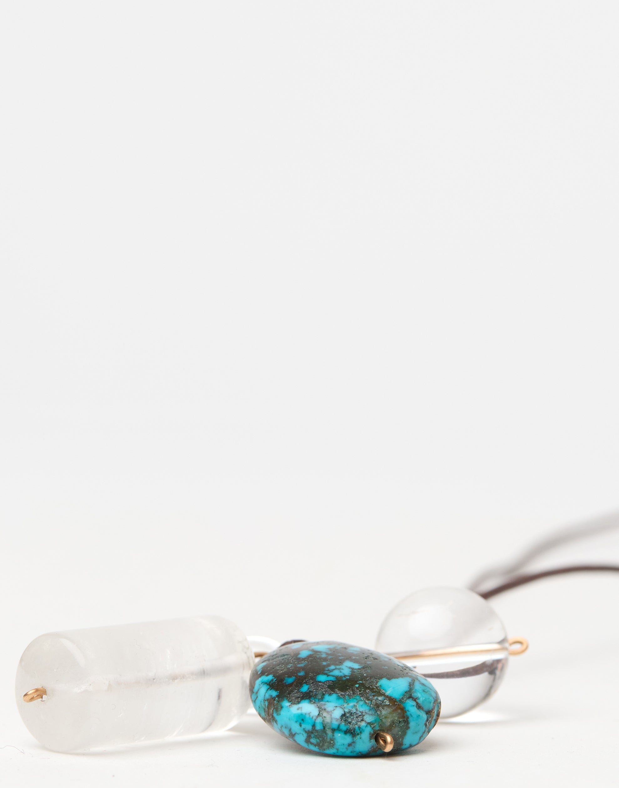 Turquoise & Crystal Pendant Necklace