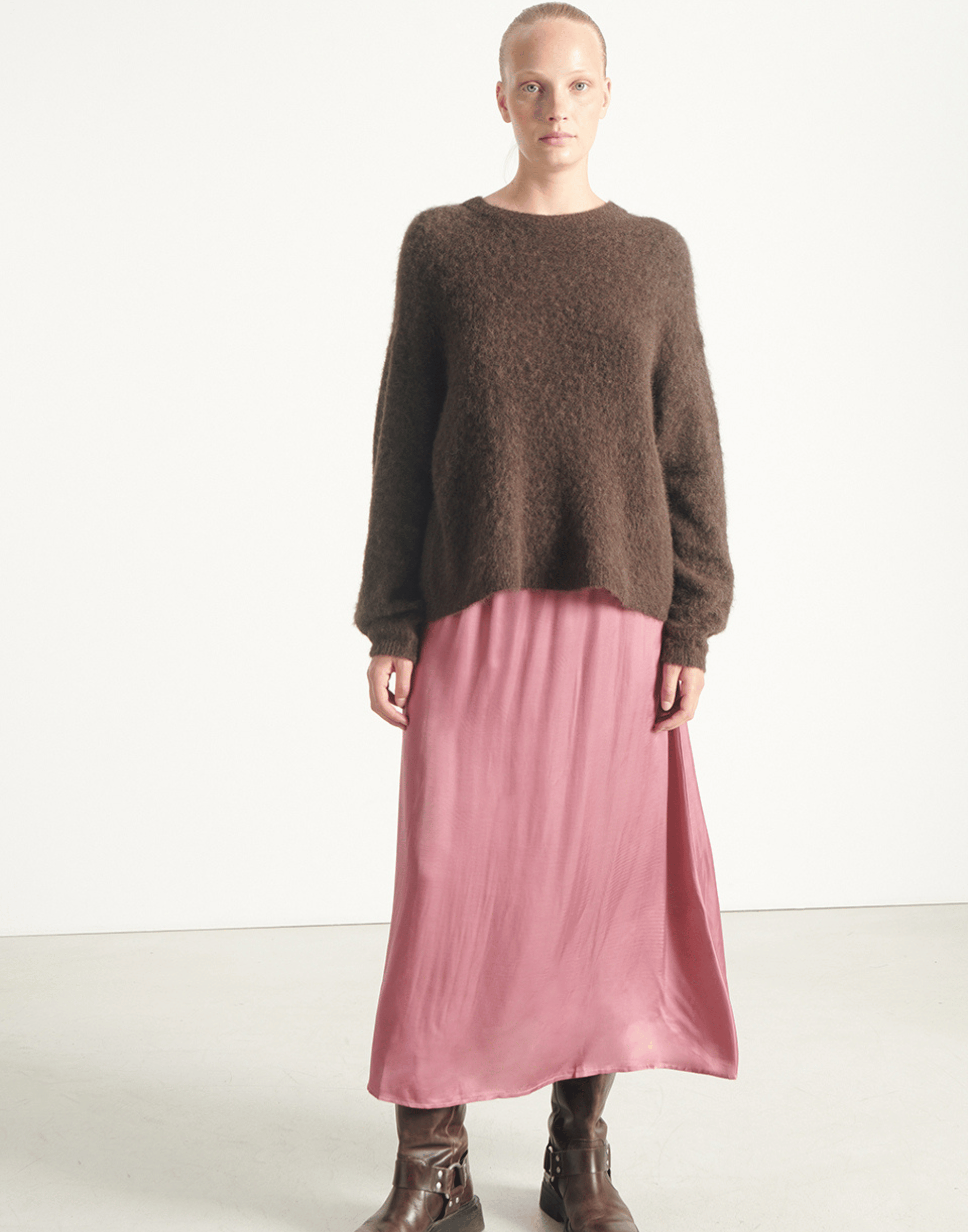 Dark Brown Alpaca Blend Nenybay Pullover