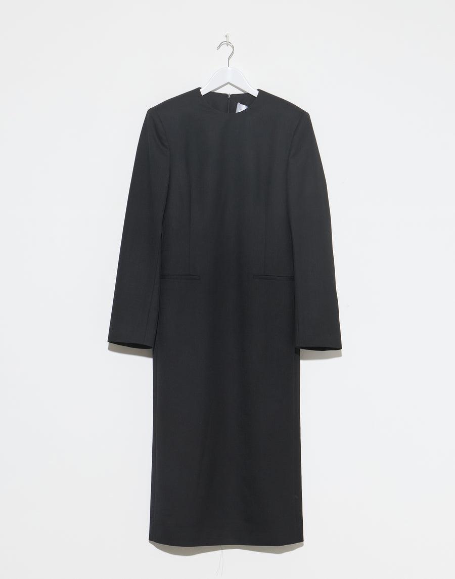 Black Silk & Wool Dina Tailored Dress