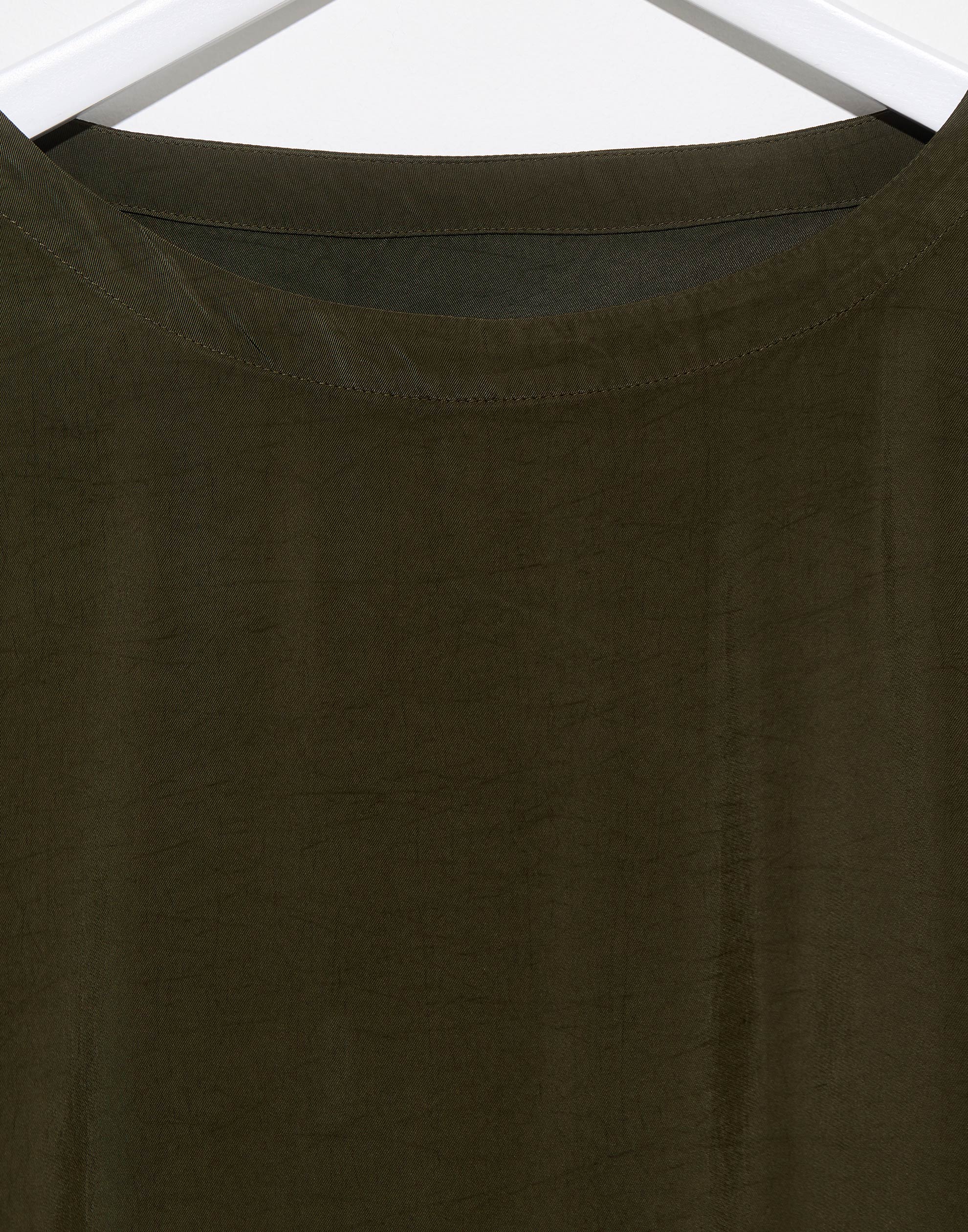 Khaki Viscose Francesca Dress