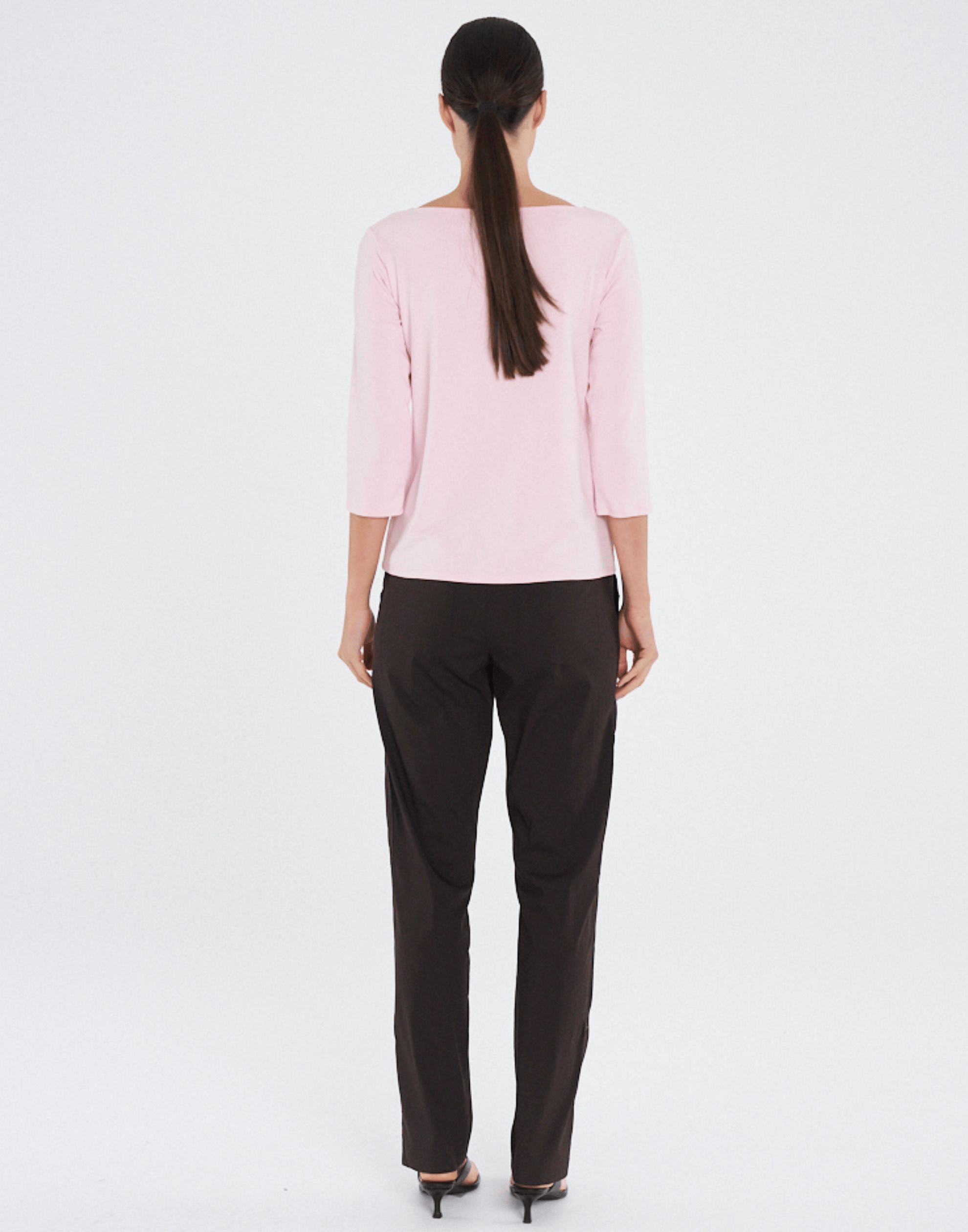 Rosebud Viscose Blend Relaxed Boat Neck Top