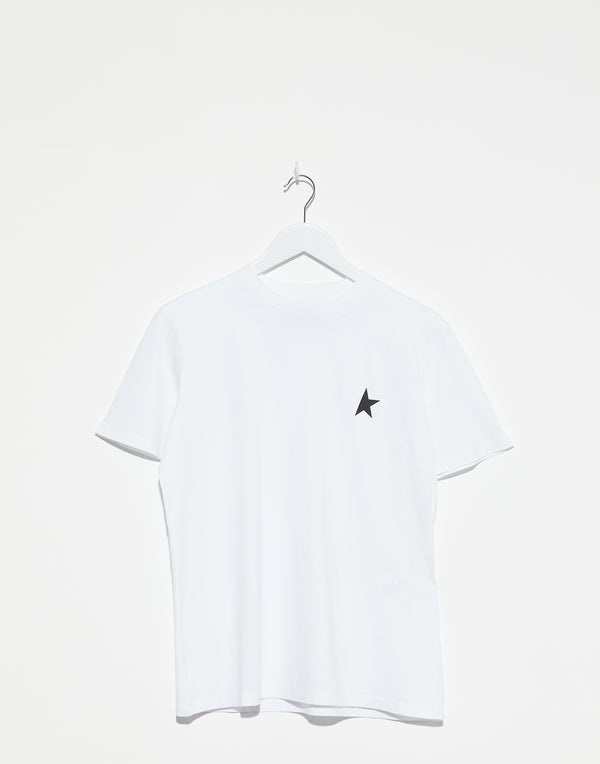 White Cotton Black Star T-Shirt