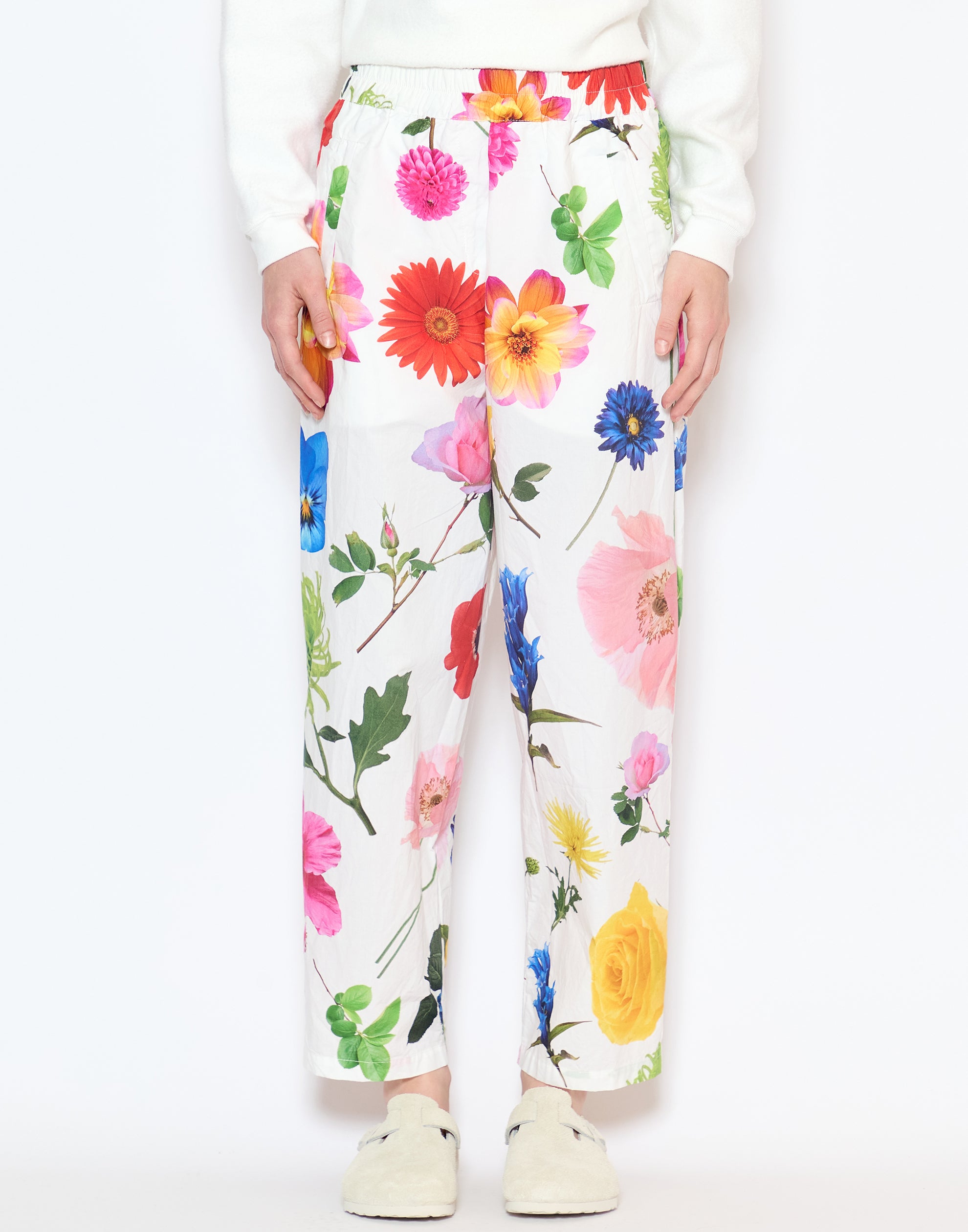 Flower Print Cotton Potamia Pants