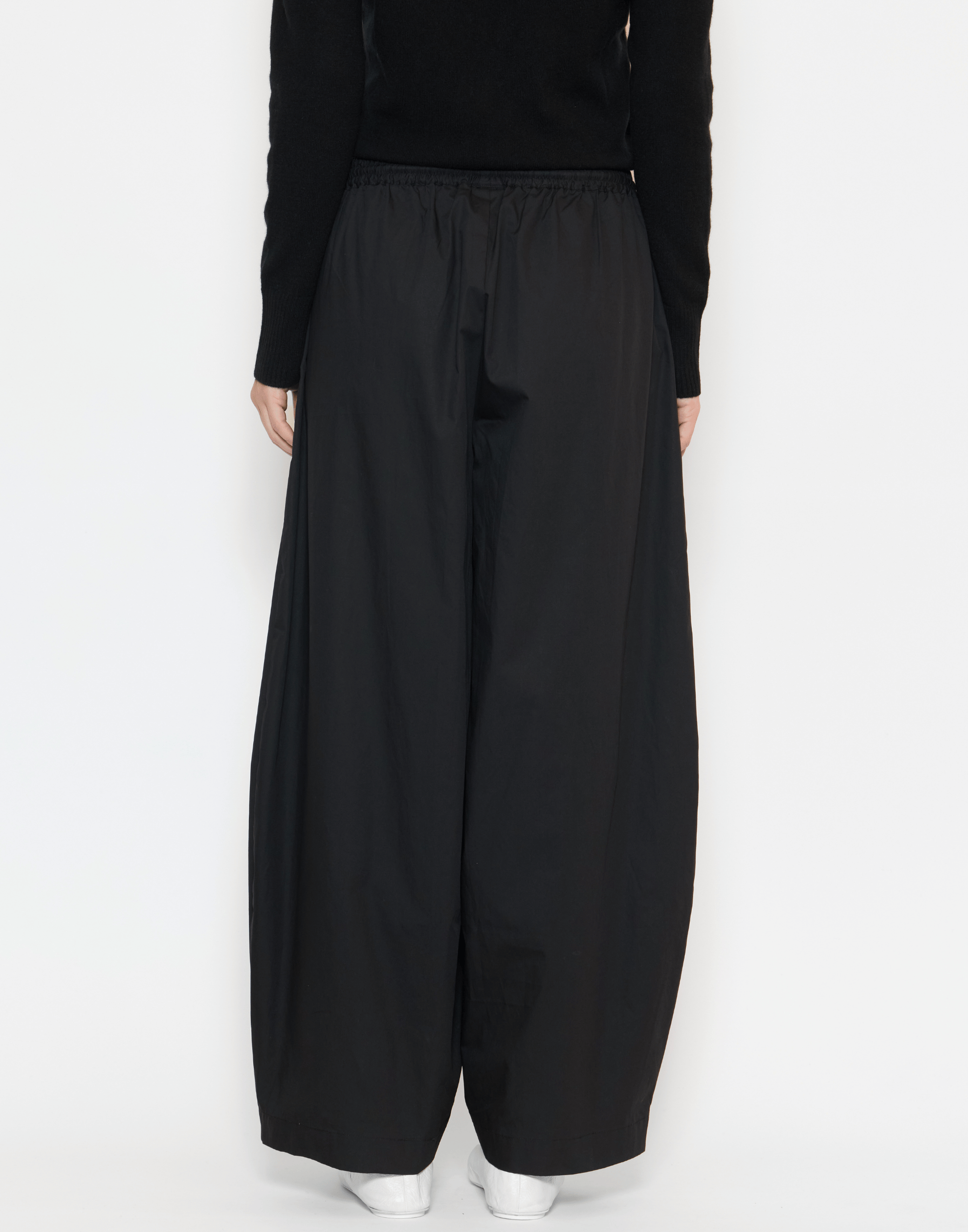 Black Cotton Poplin Pamela Pants