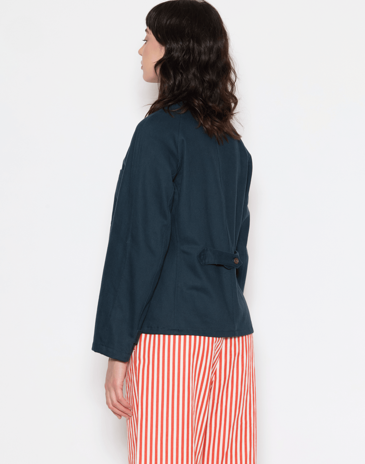 Navy Cotton Twill Train Drivers Jacket