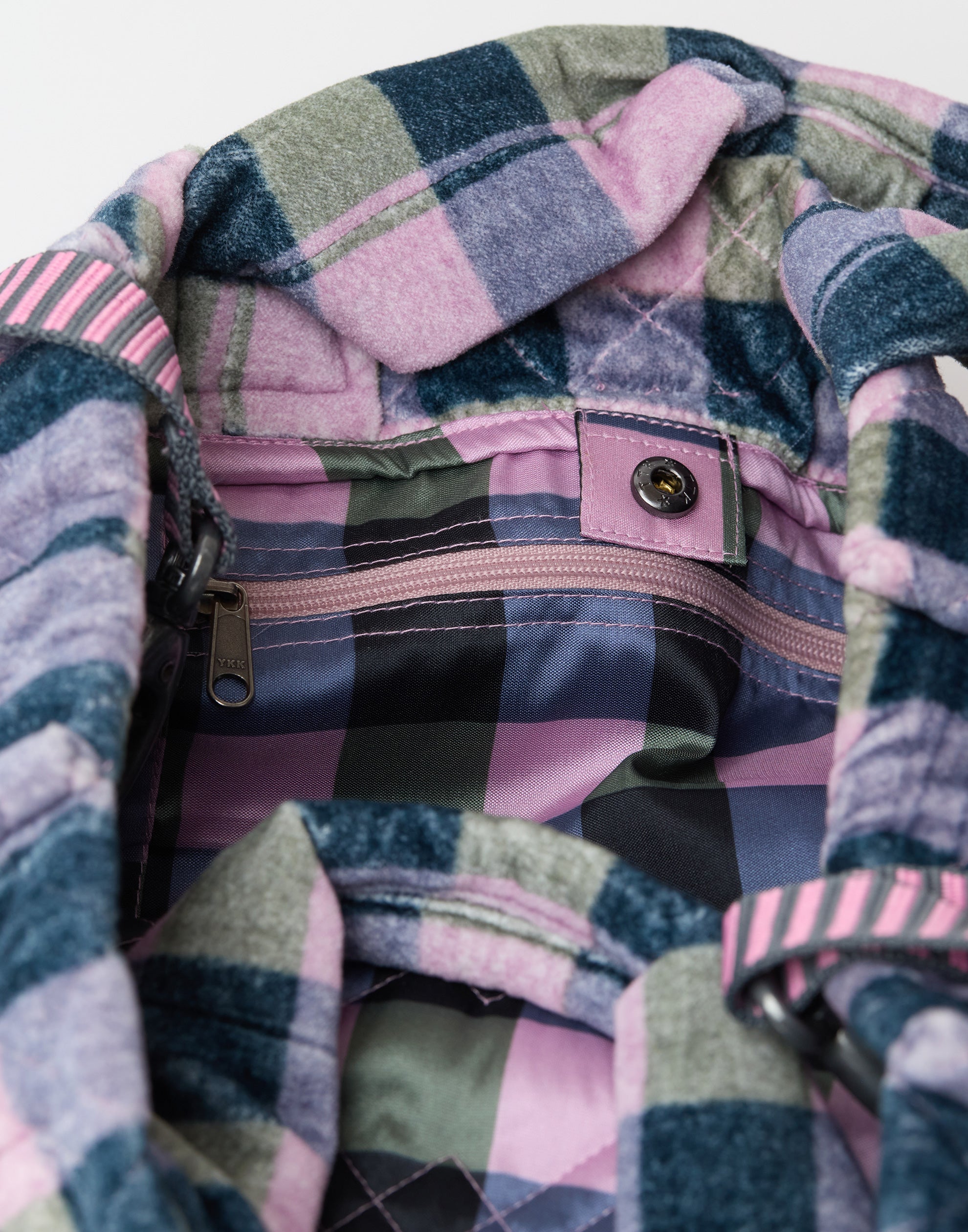 Red & Pink Medium Cotton Velvet Tote