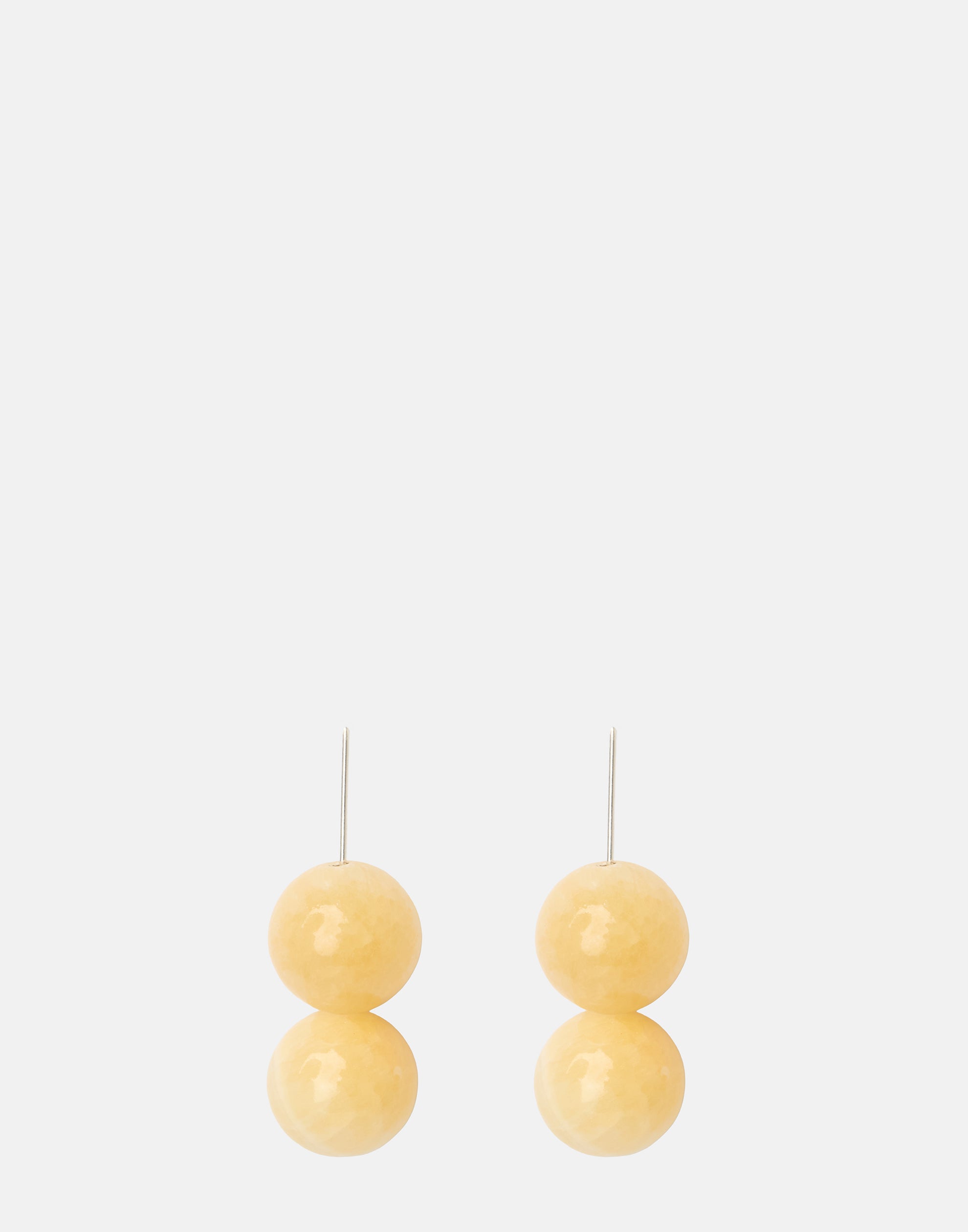 Yellow Calcite & Silver Daphne Earrings