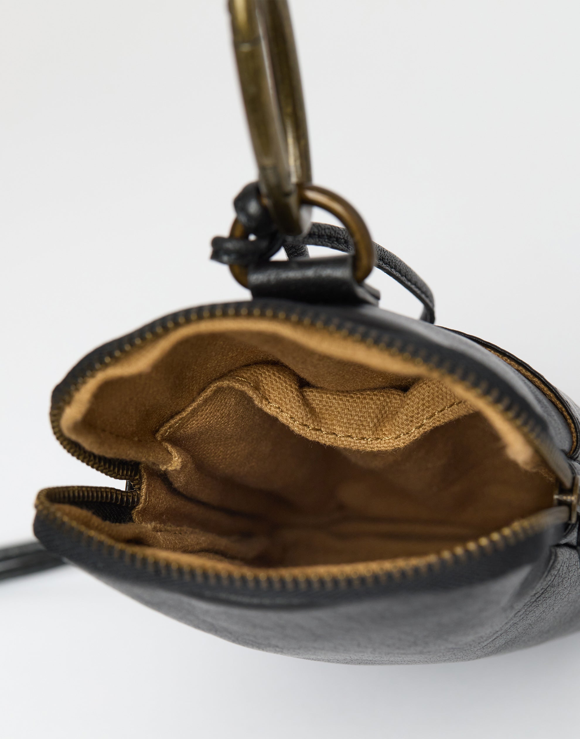 Black Leather Phone Pocket