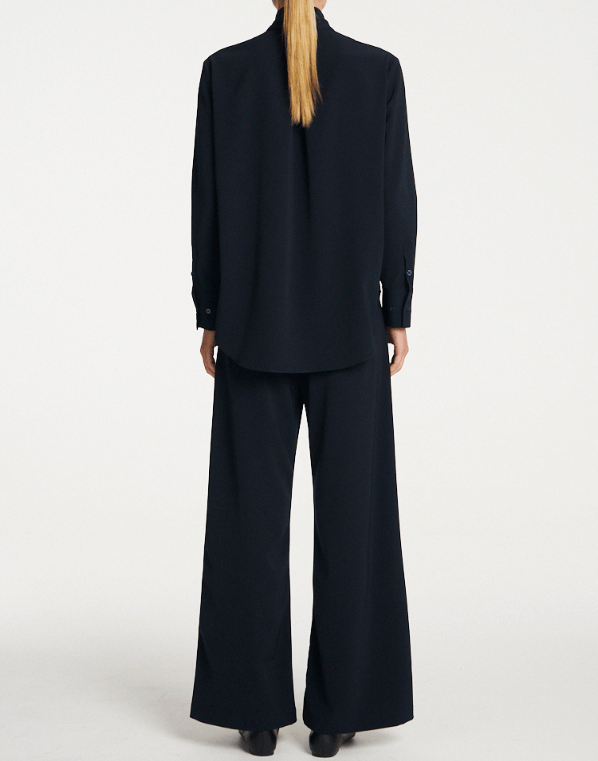 Navy Stretch Twill Suit Pants