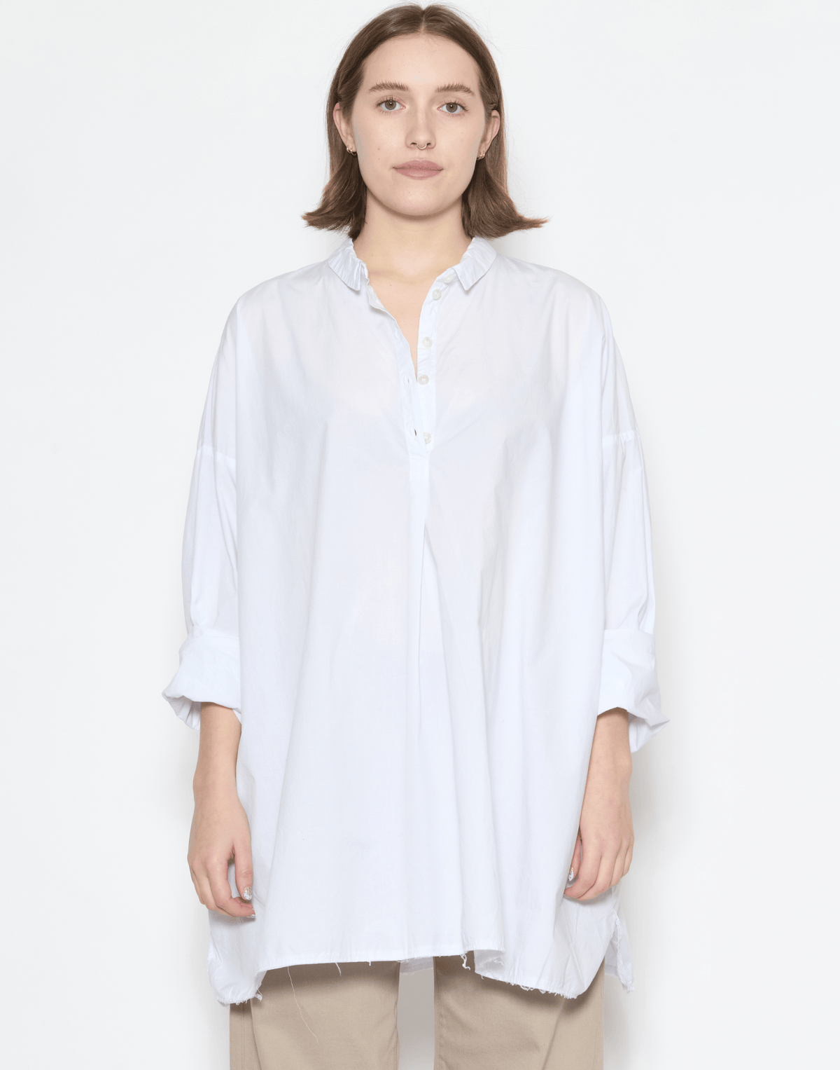 Ash Cotton Oversized Bigly Shirt