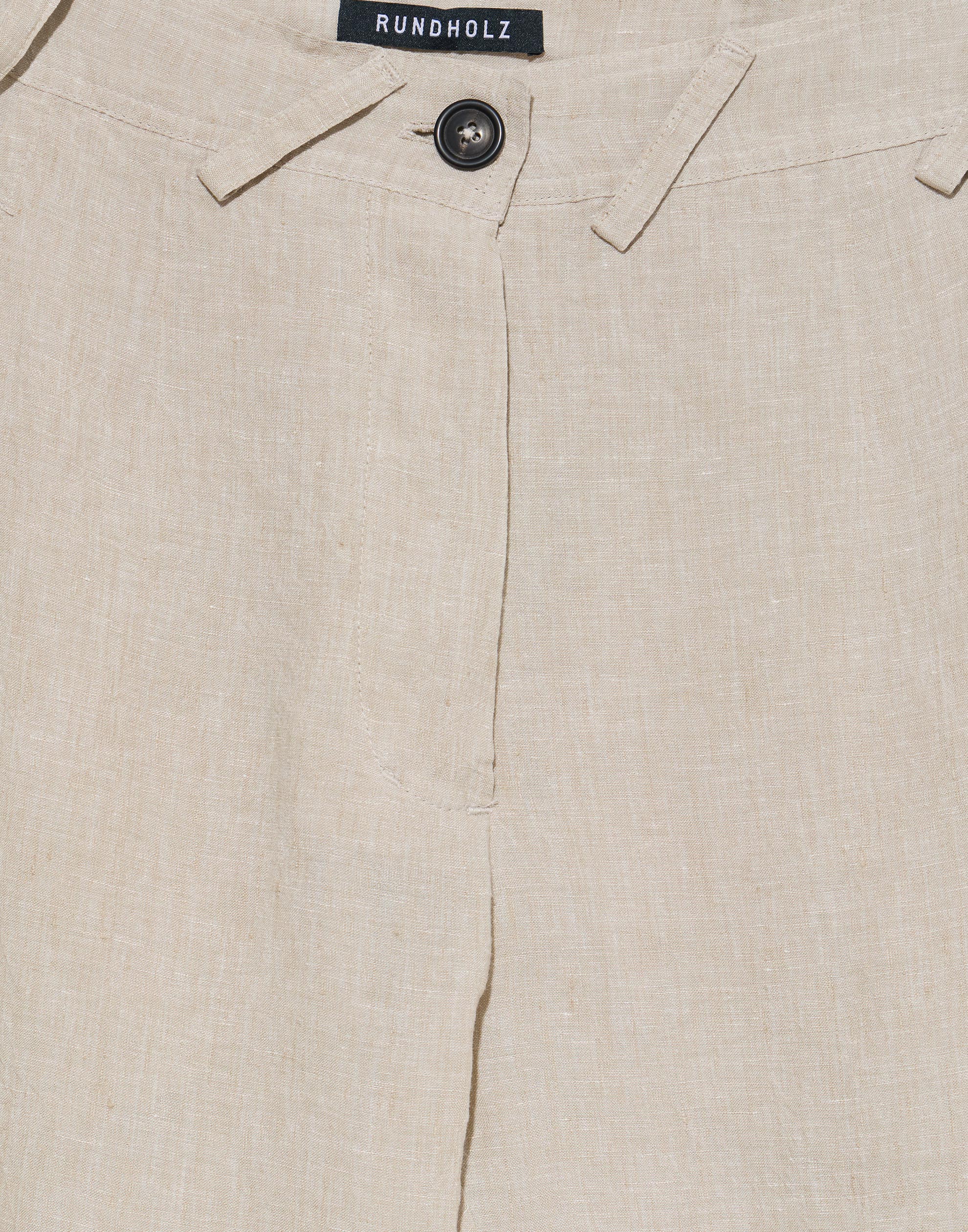 Natural Beige Linen Trousers