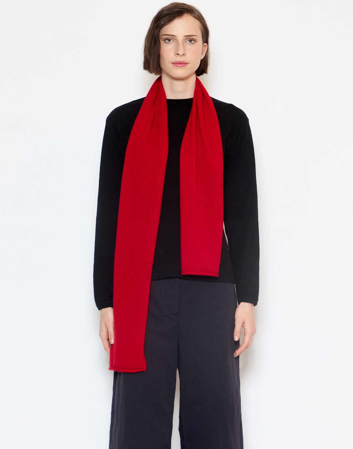 Scarlet Red Cashmere Everyday Scarf