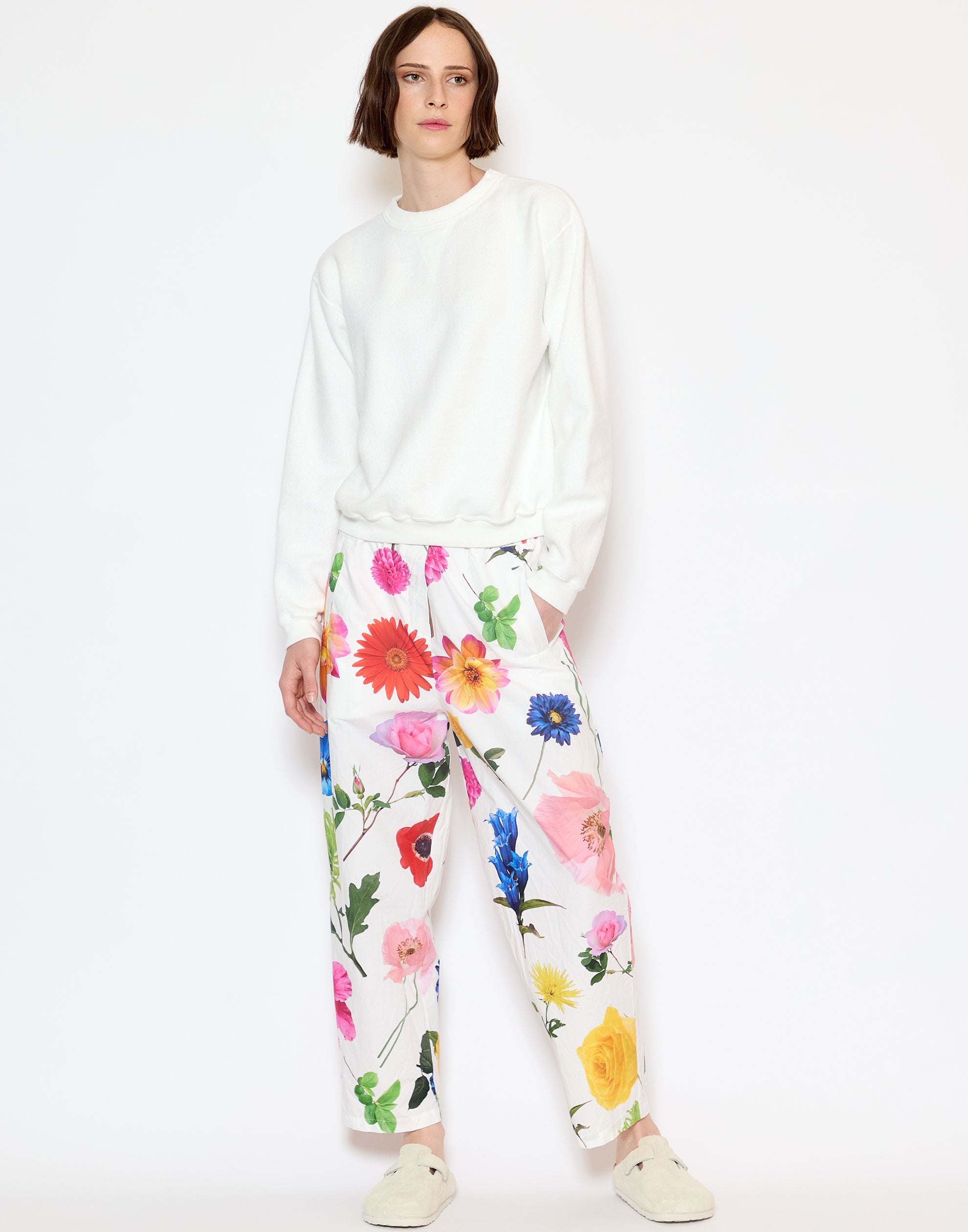 Off White Cotton Hina Sweatshirt