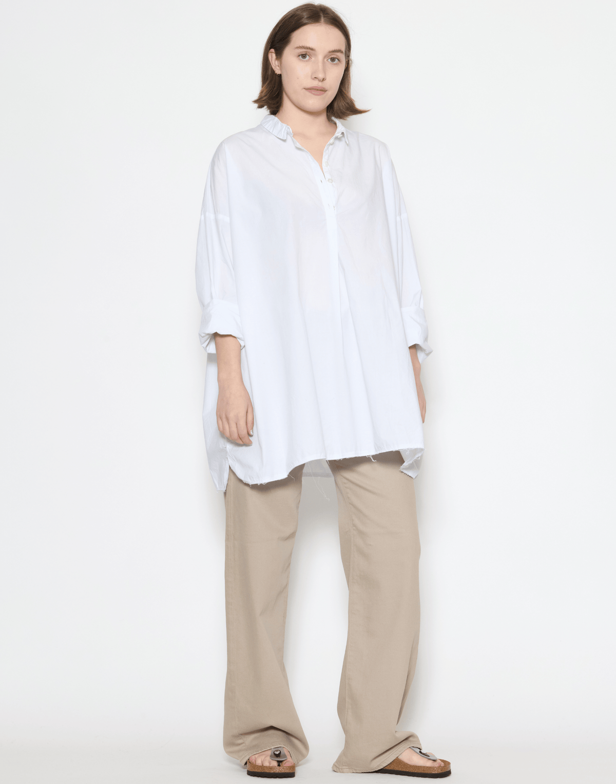 Ash Cotton Oversized Bigly Shirt