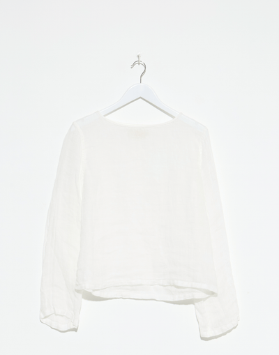 White Linen Gauze Lilly Top