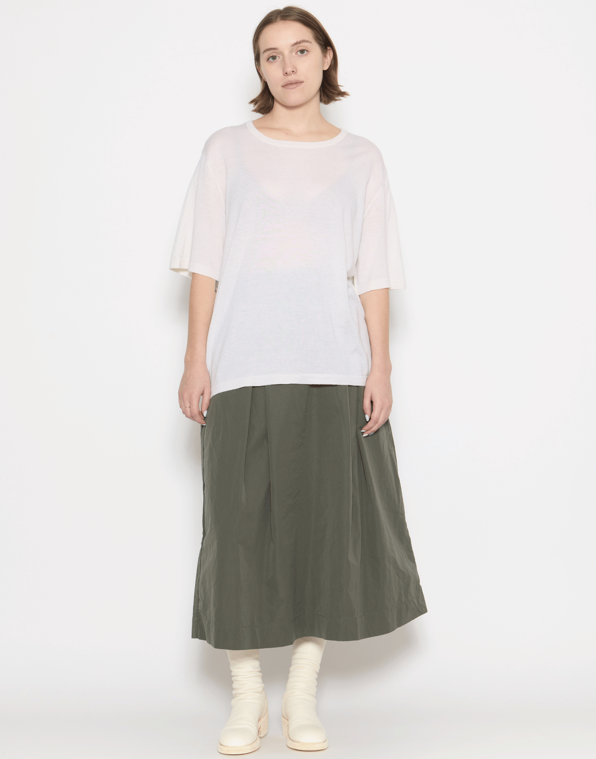 Ivory Cashmere & Silk Sen T-Shirt