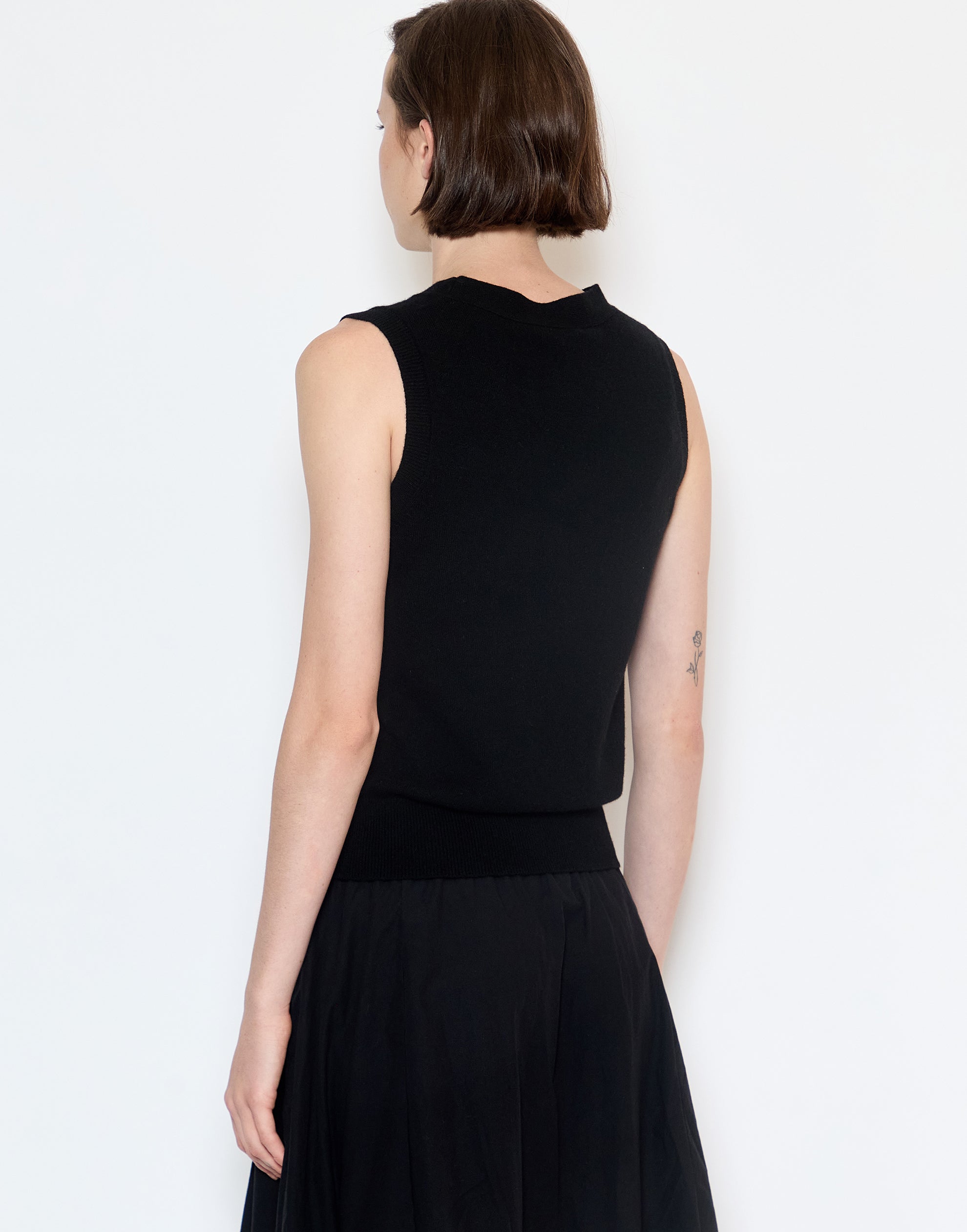 Black Cashmere Tank Top