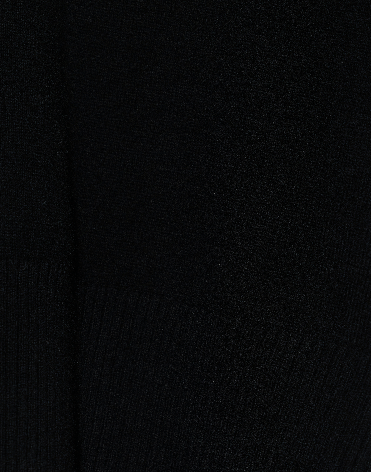 Black Cashmere Essential V Neck Pullover