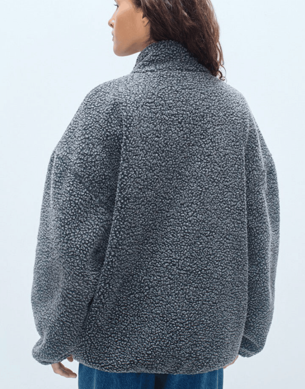 Charcoal Faux Shearling Hocktown Jacket
