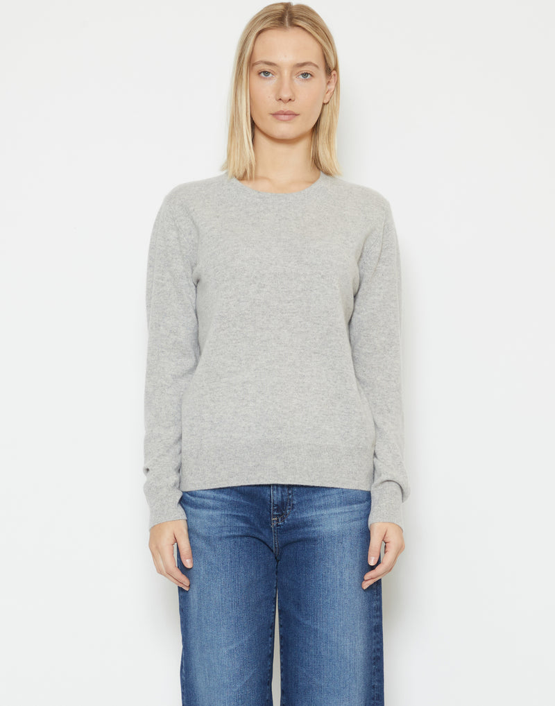 Heather Grey Cashmere Essential Pullover