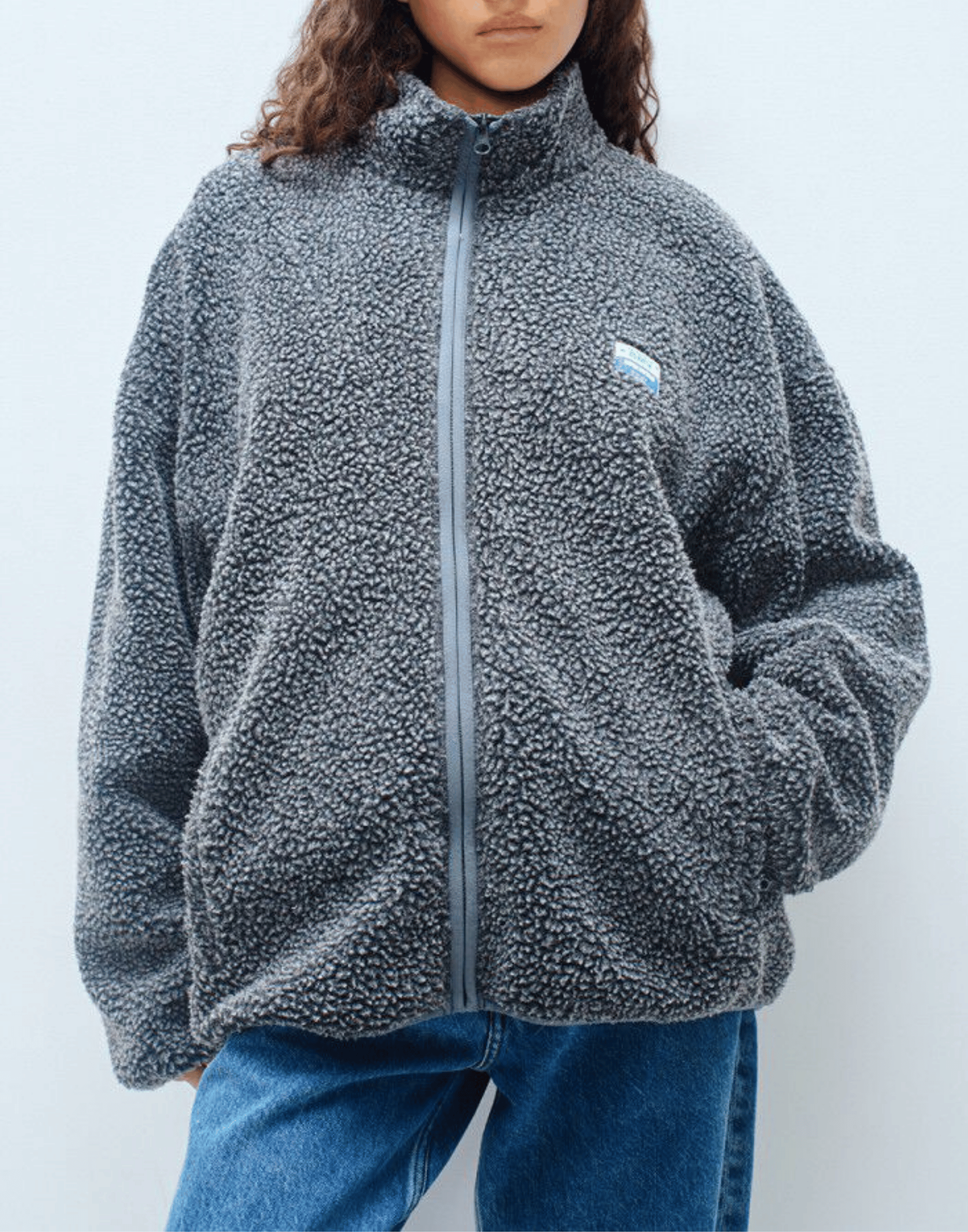 Charcoal Faux Shearling Hocktown Jacket