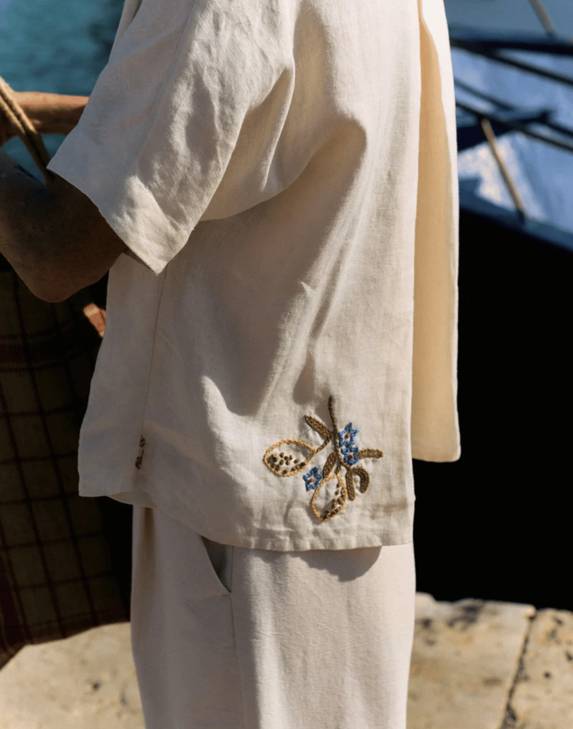 Embroidered Al Fresco Linen Shirt