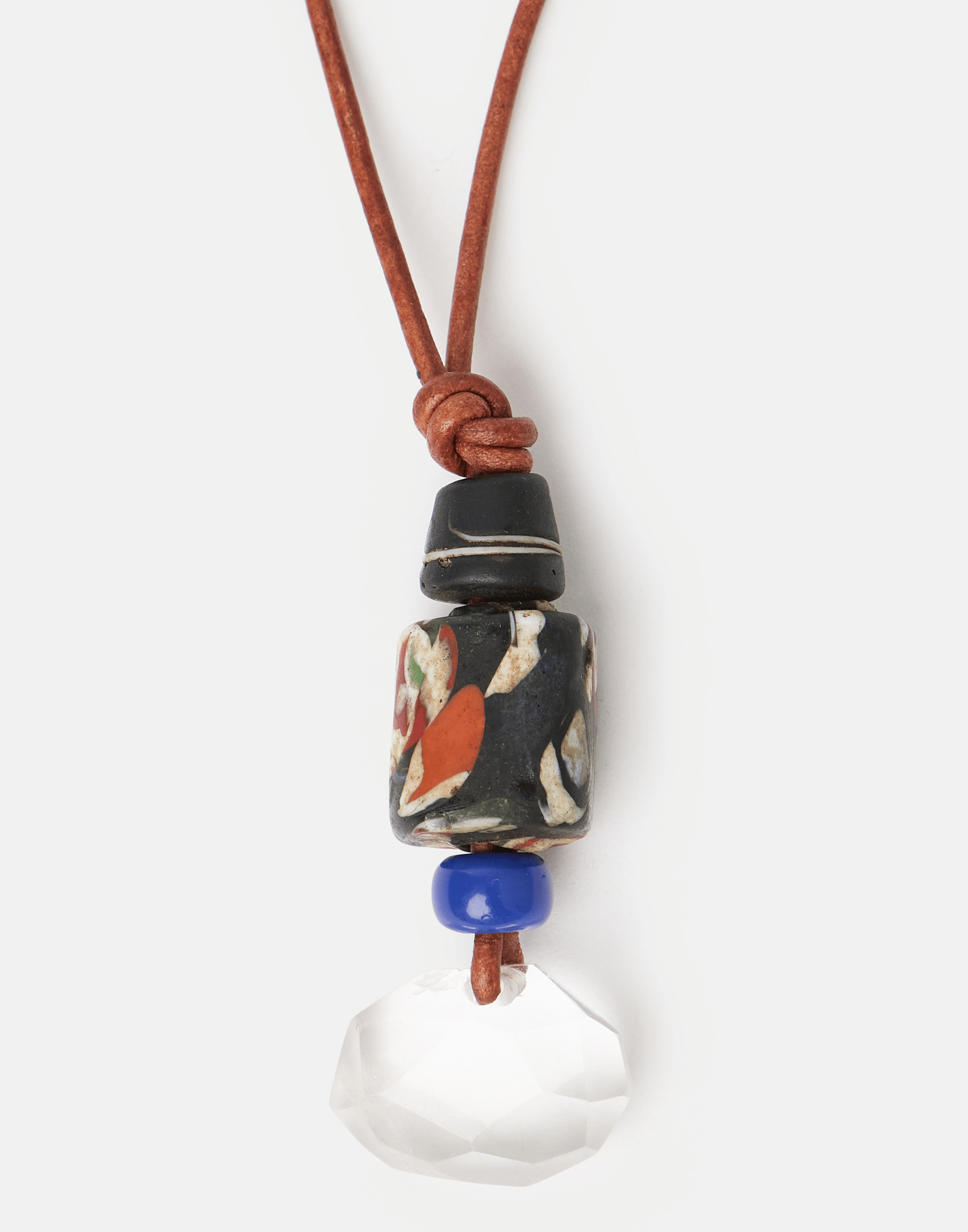 Rock Crystal & Mixed Stones Pendant Necklace