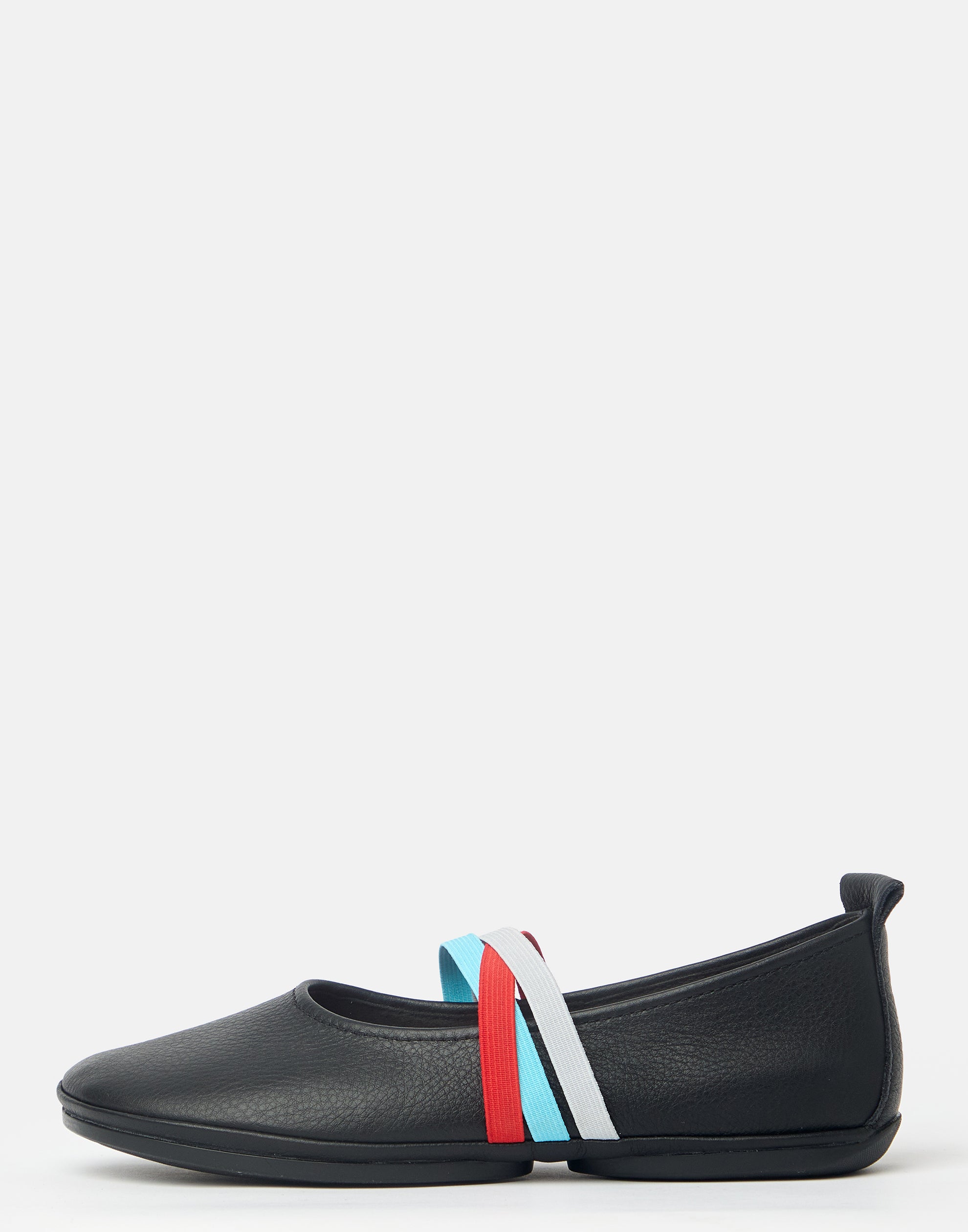 Black Leather ‘Twins’ Ballerinas