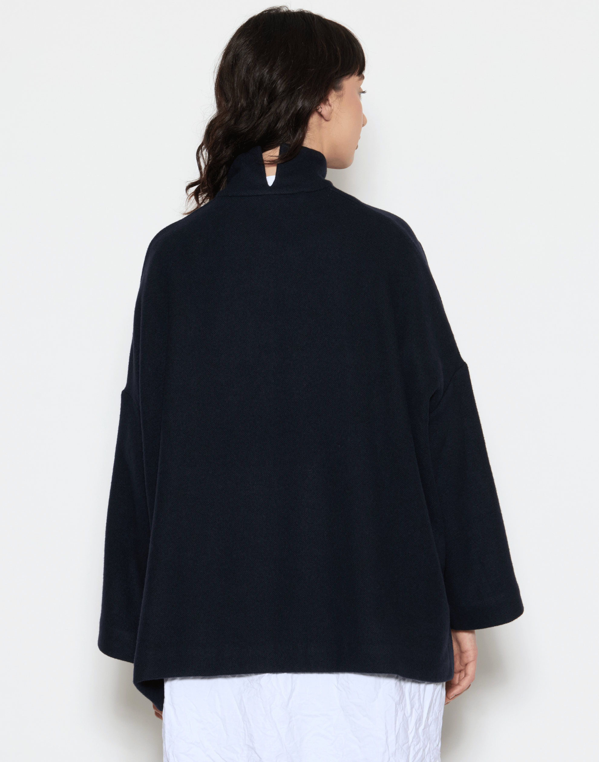 Navy Blue Wool Giacca Gladiolo Jacket