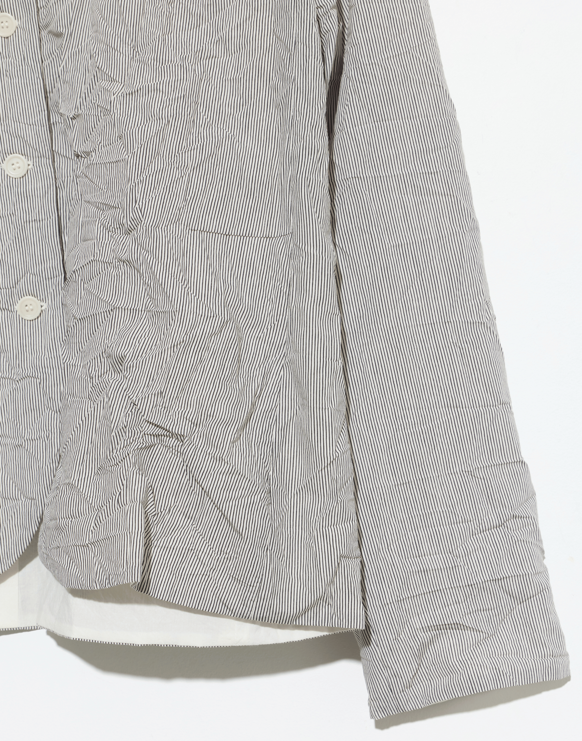 Pinstripe & White Buttons Viscose Blend Jacket