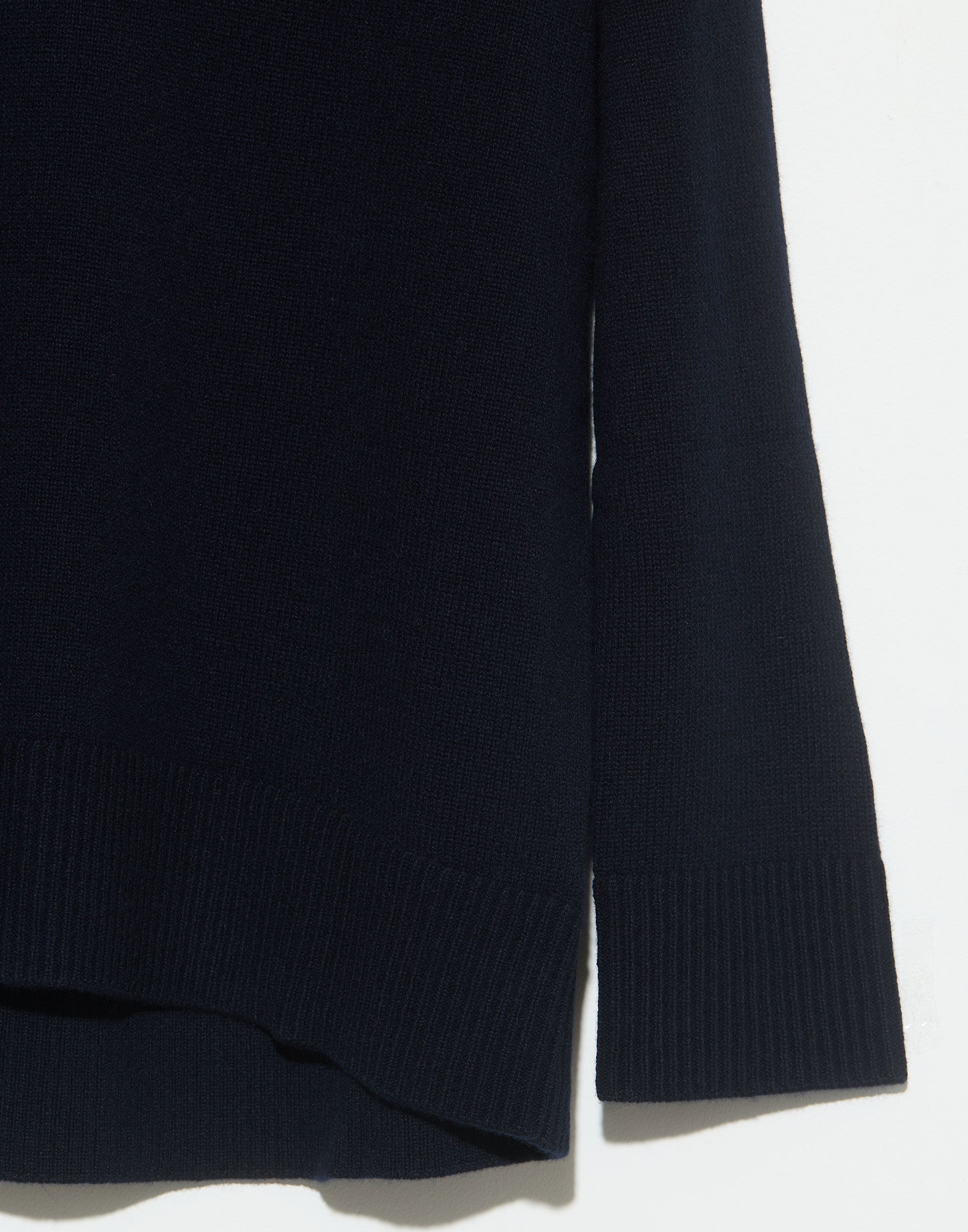 Navy Cashmere Chunky Rollneck Pullover