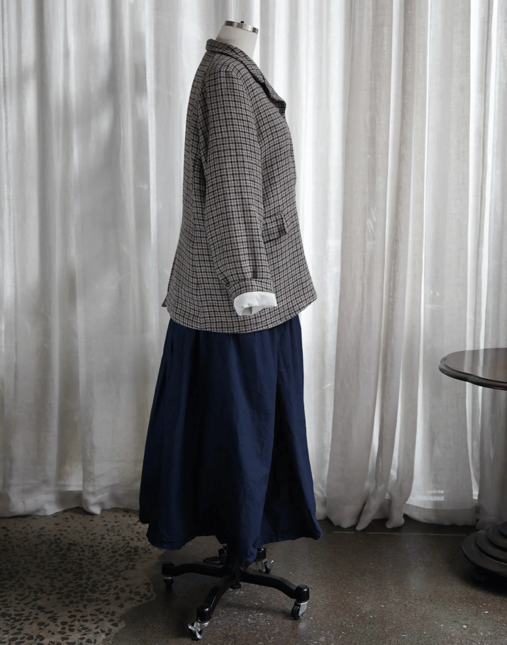 Light Shepherd’s Plaid Wool Dominique Blazer