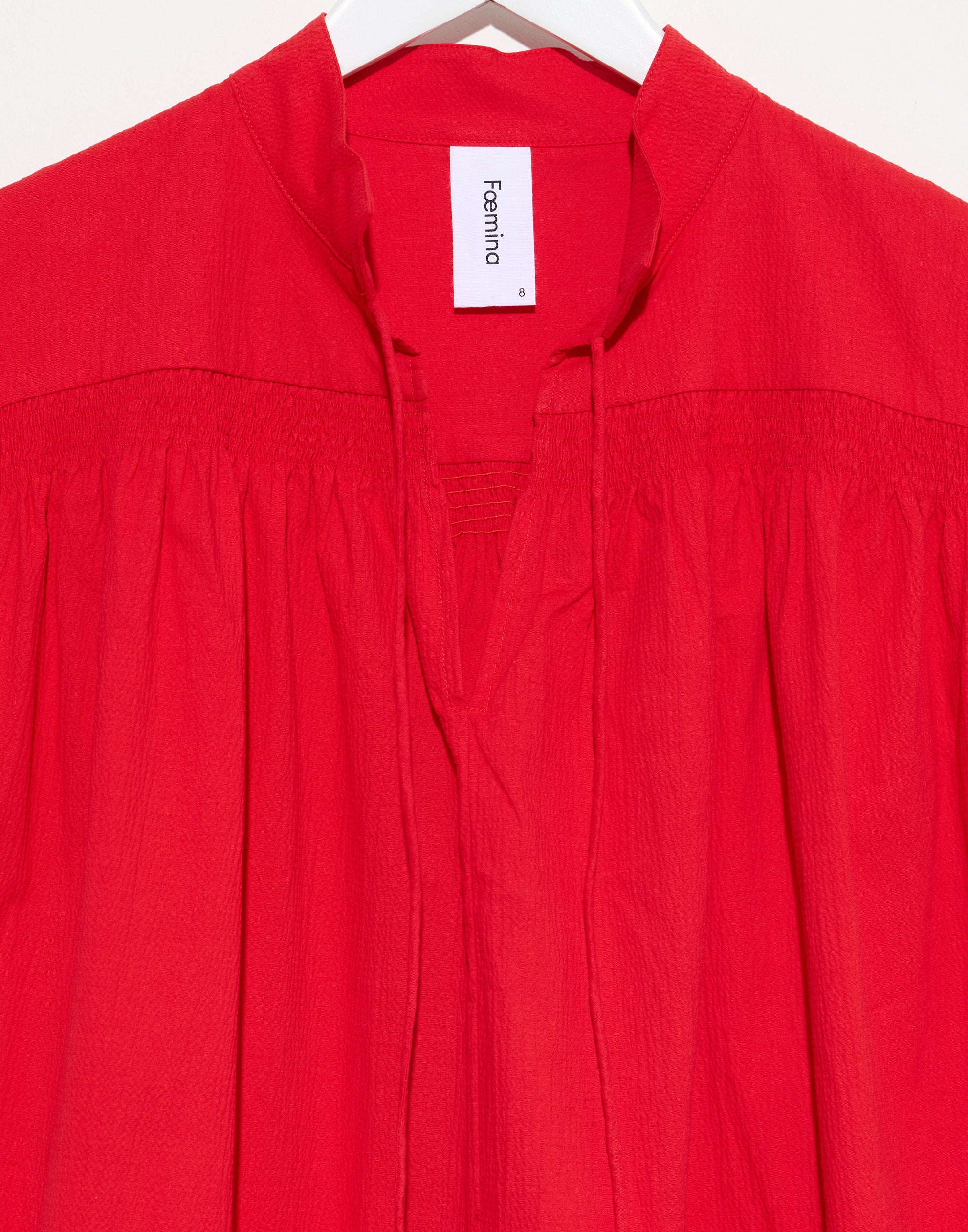 Rouge Cotton Seersucker Kaya Dress