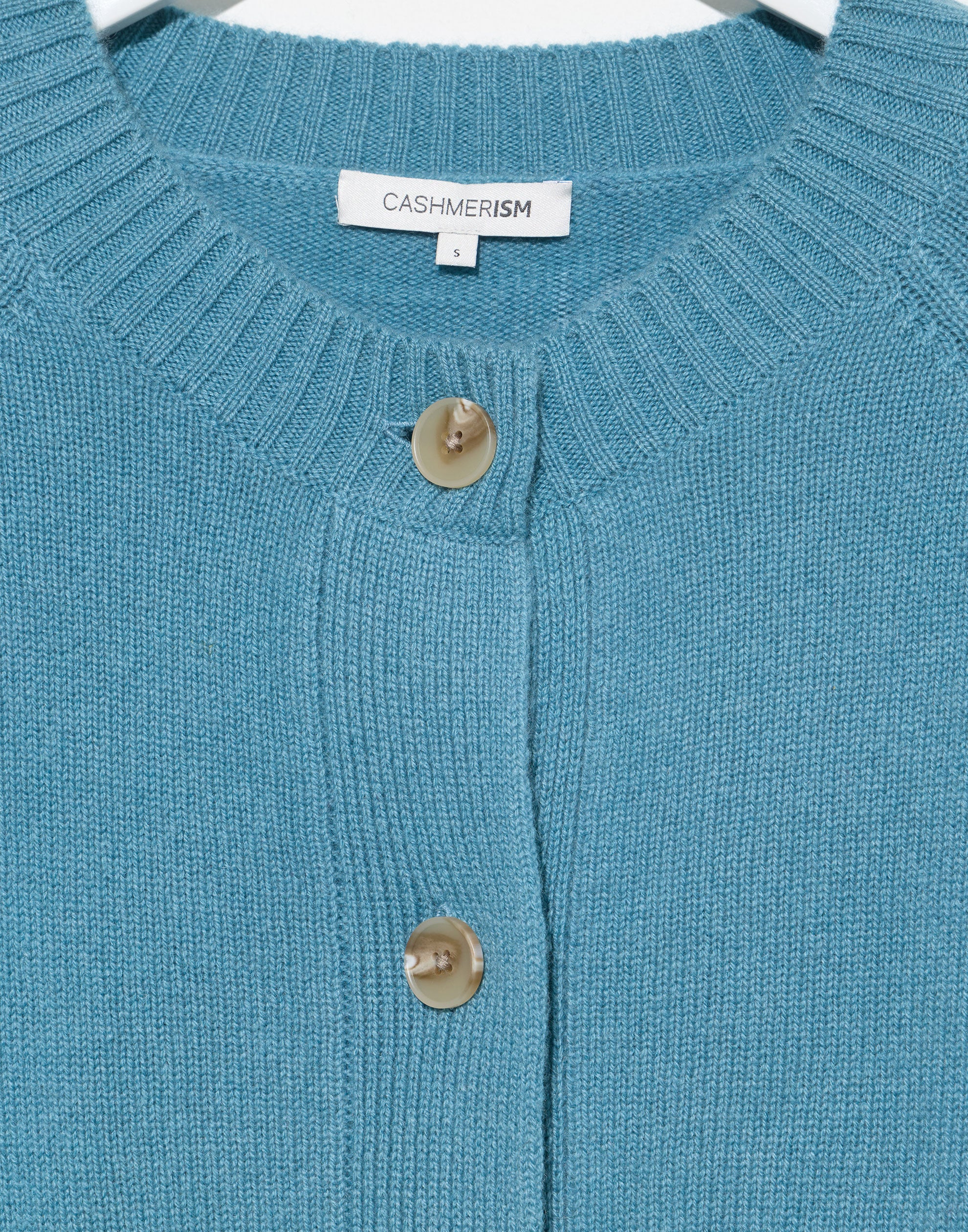 Lake Blue Cashmere Chunky Cardigan