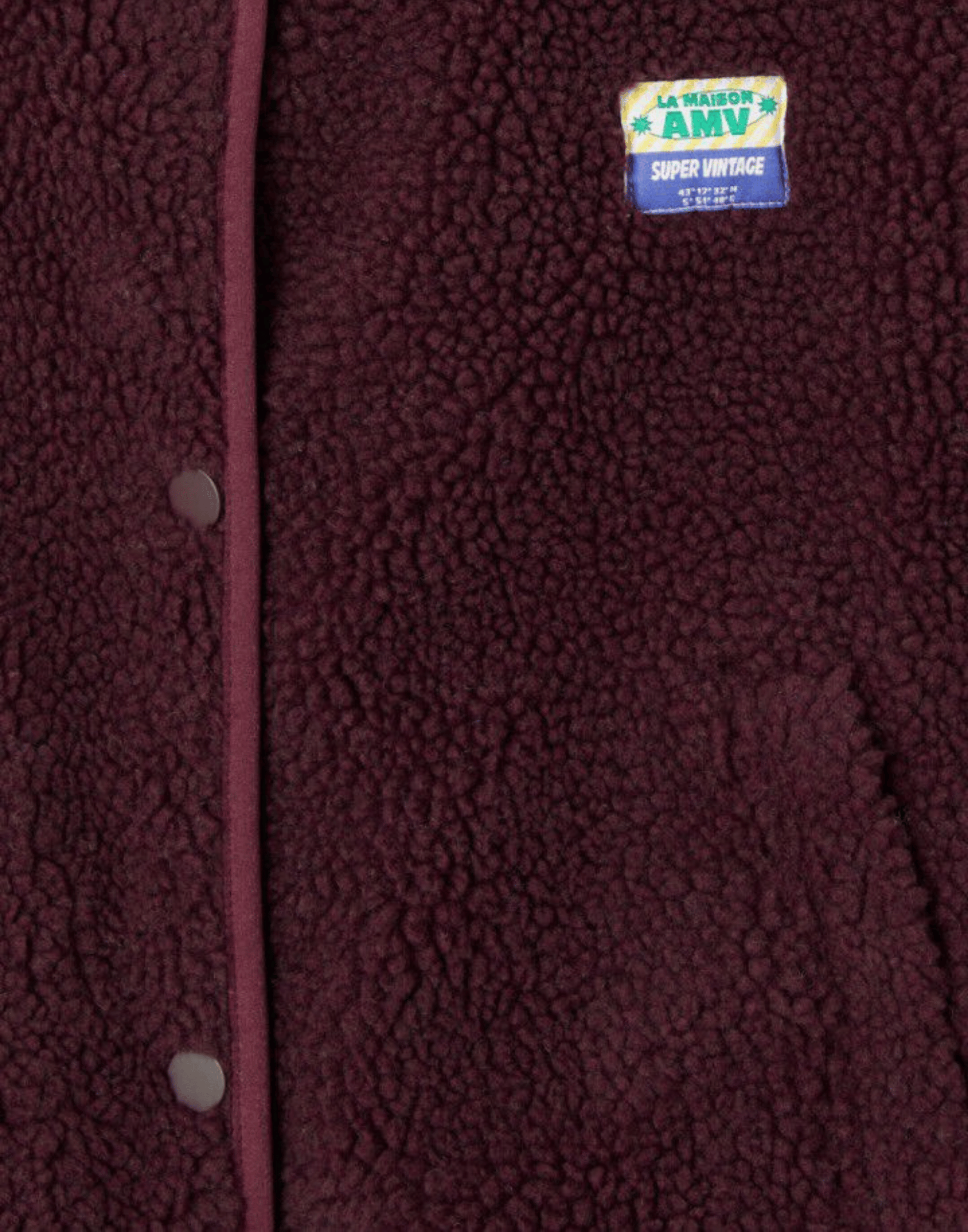 Burgundy Melange Faux Shearling Hocktown Vest