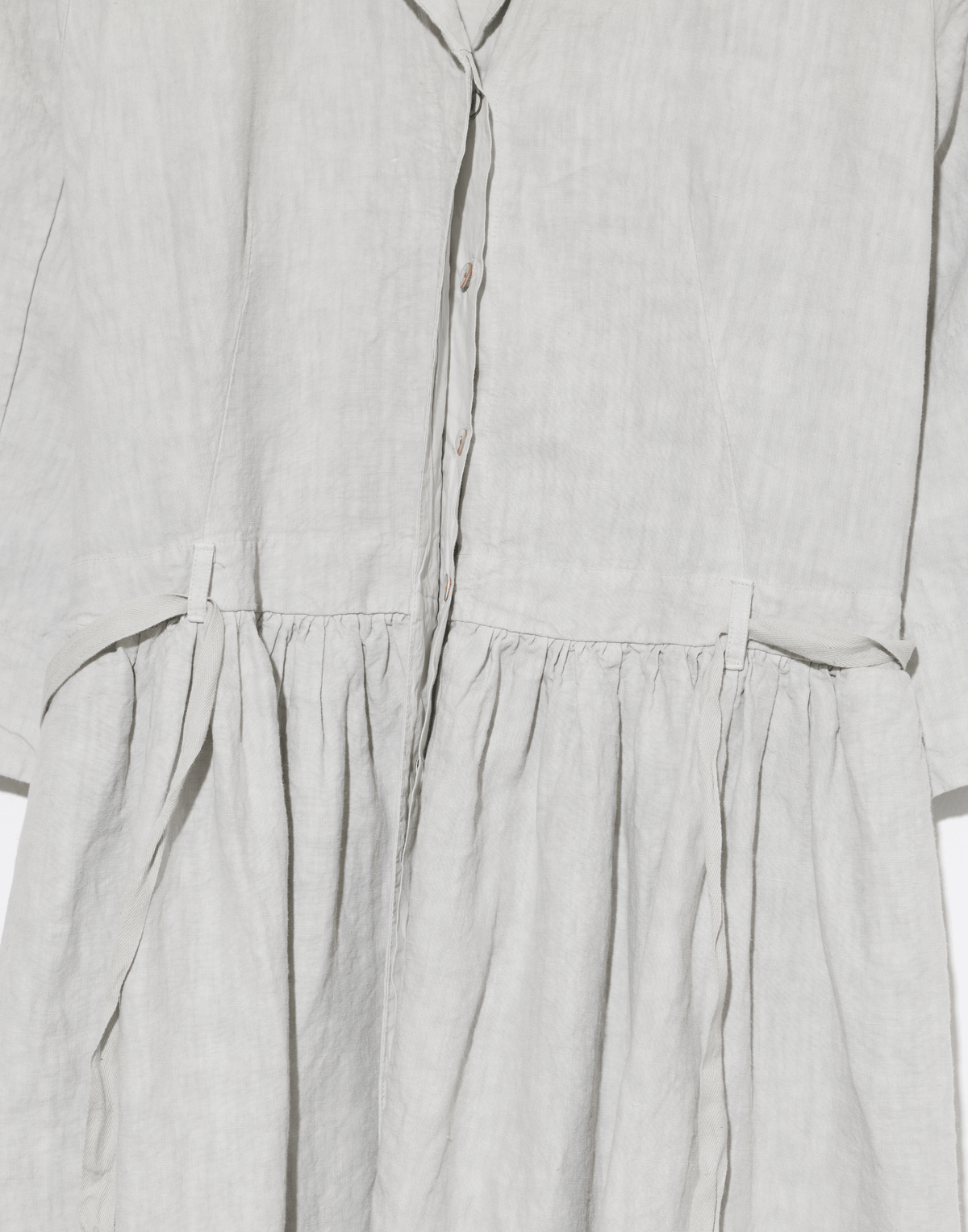Pearl Grey Linen Davina Shirt Dress