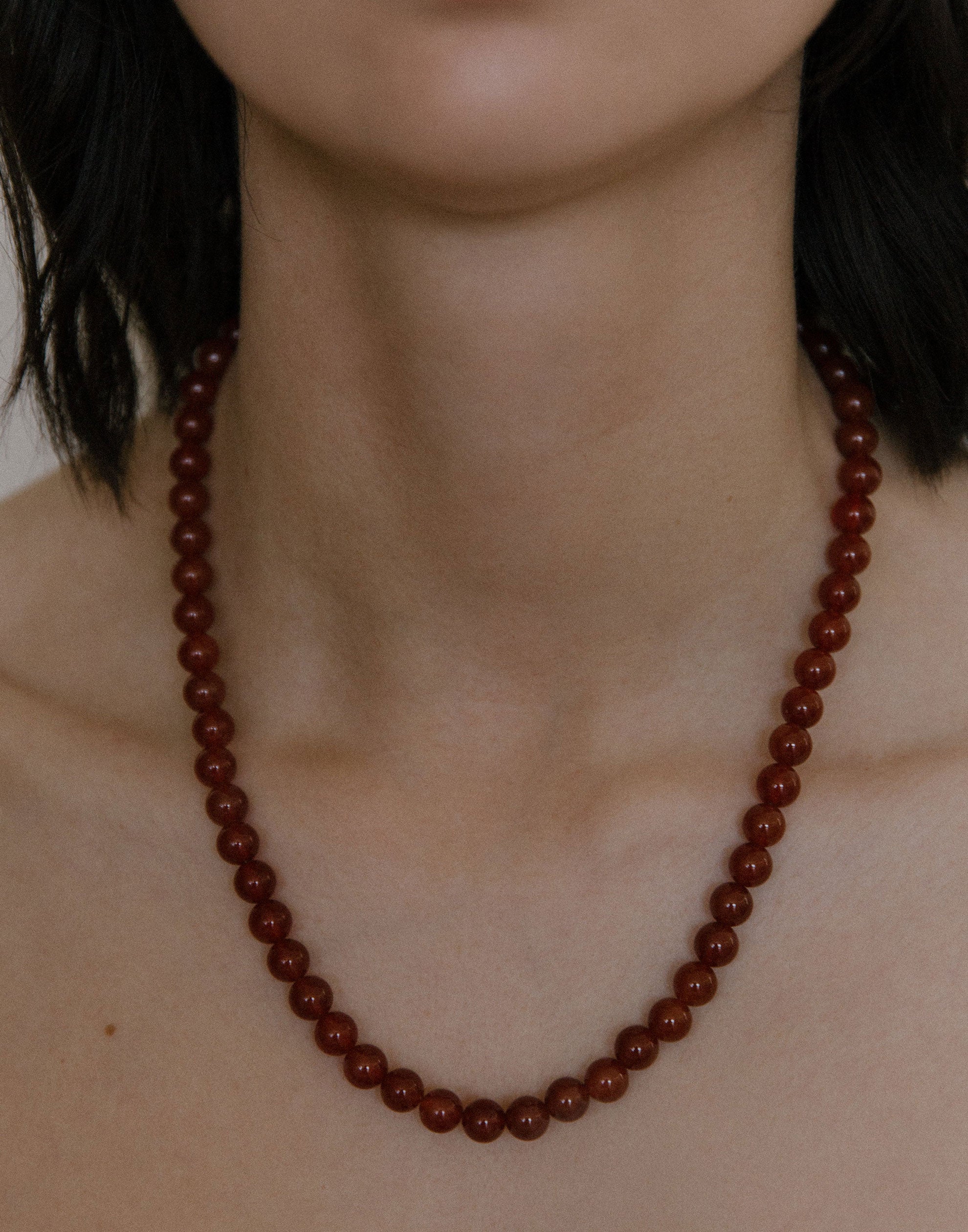 Carnelian & Silver Audrey Necklace