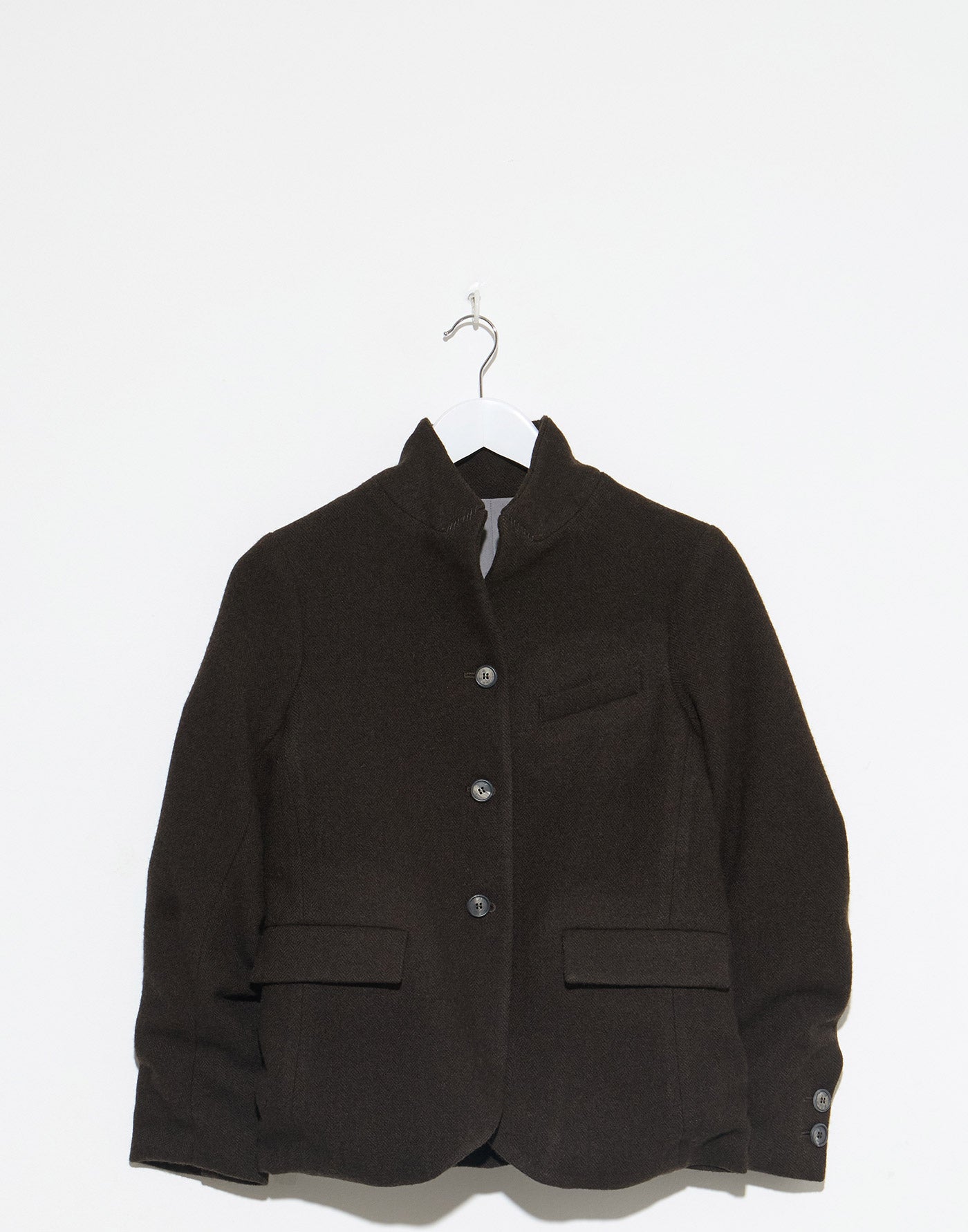 Shop Bergfabel Jackets Online | Bark Brown Wool Tyrol Jacket