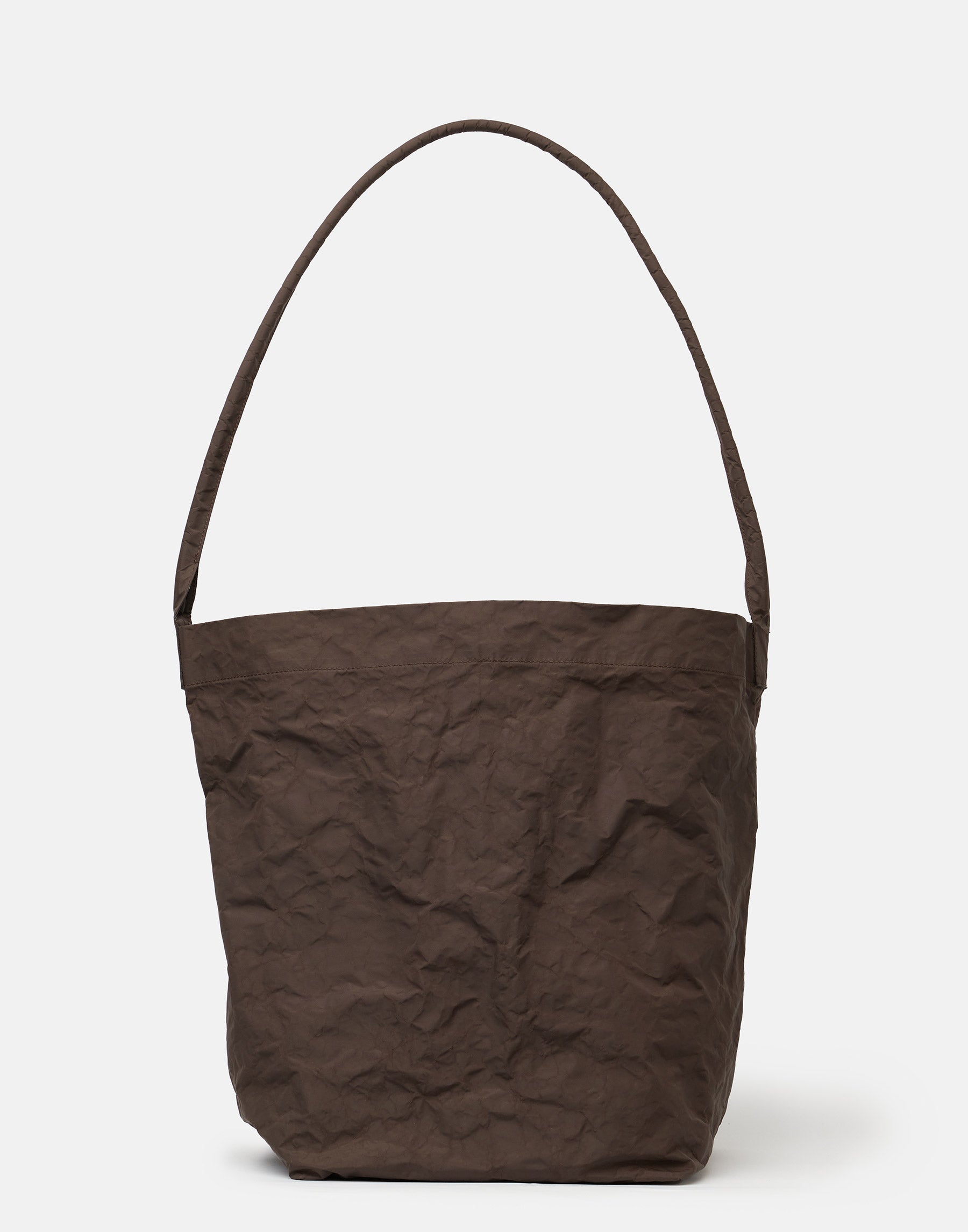 Dark Brown Nylon Big Tube Bag