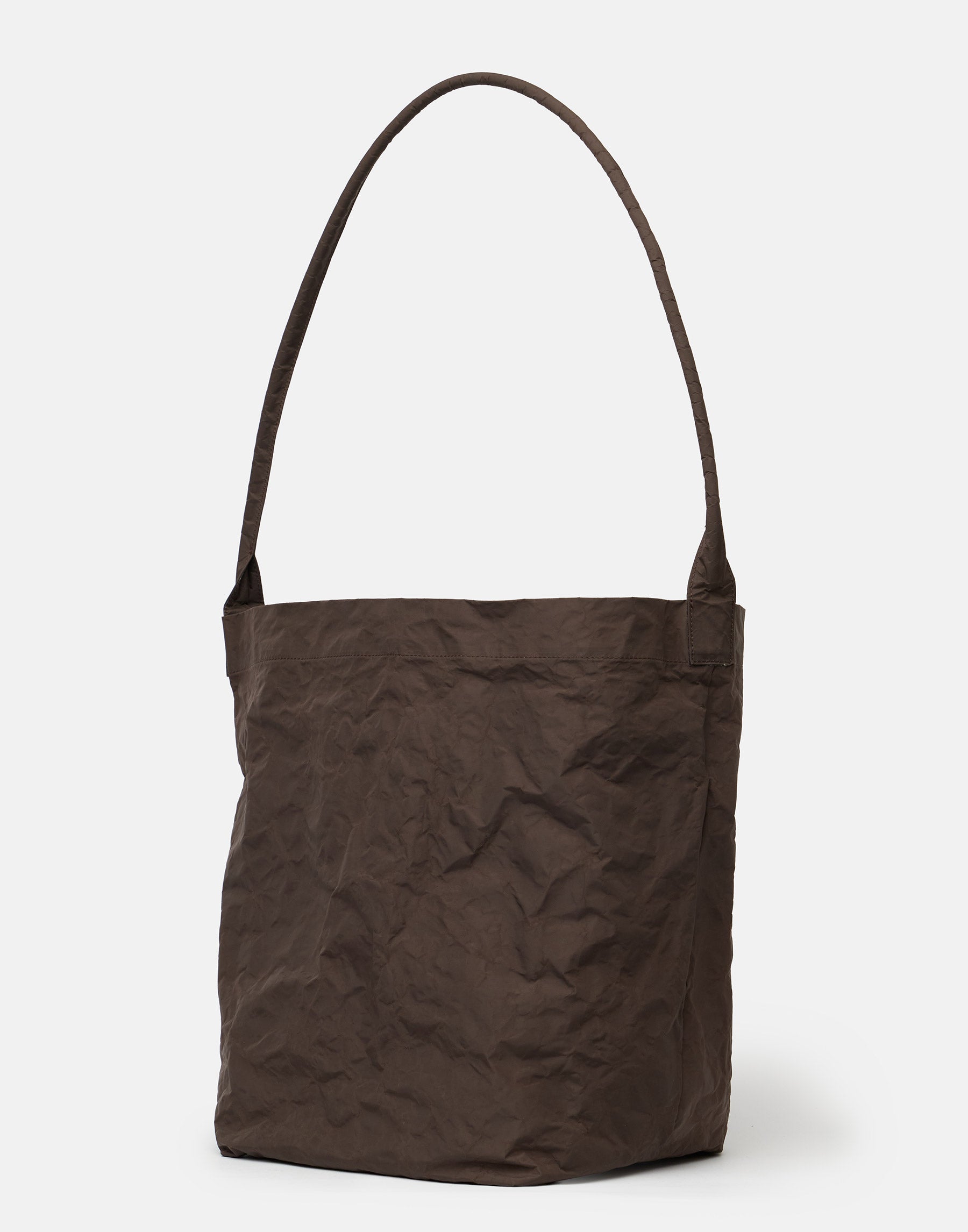 Dark Brown Nylon Big Tube Bag