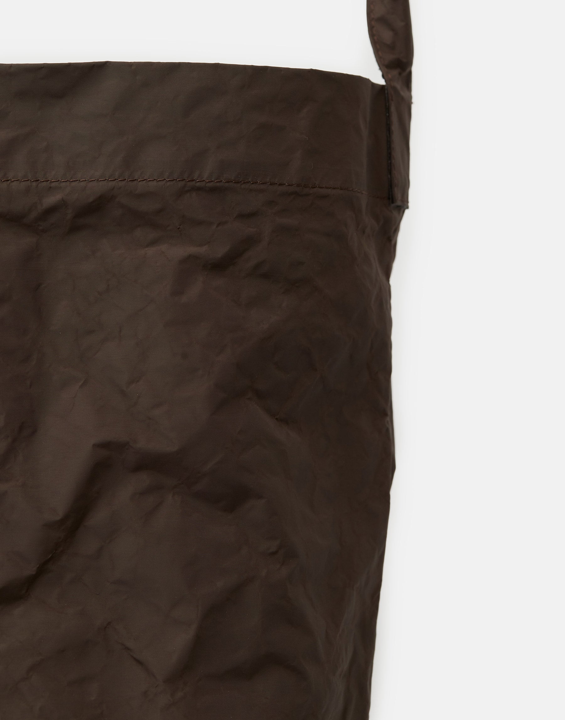 Dark Brown Nylon Big Tube Bag