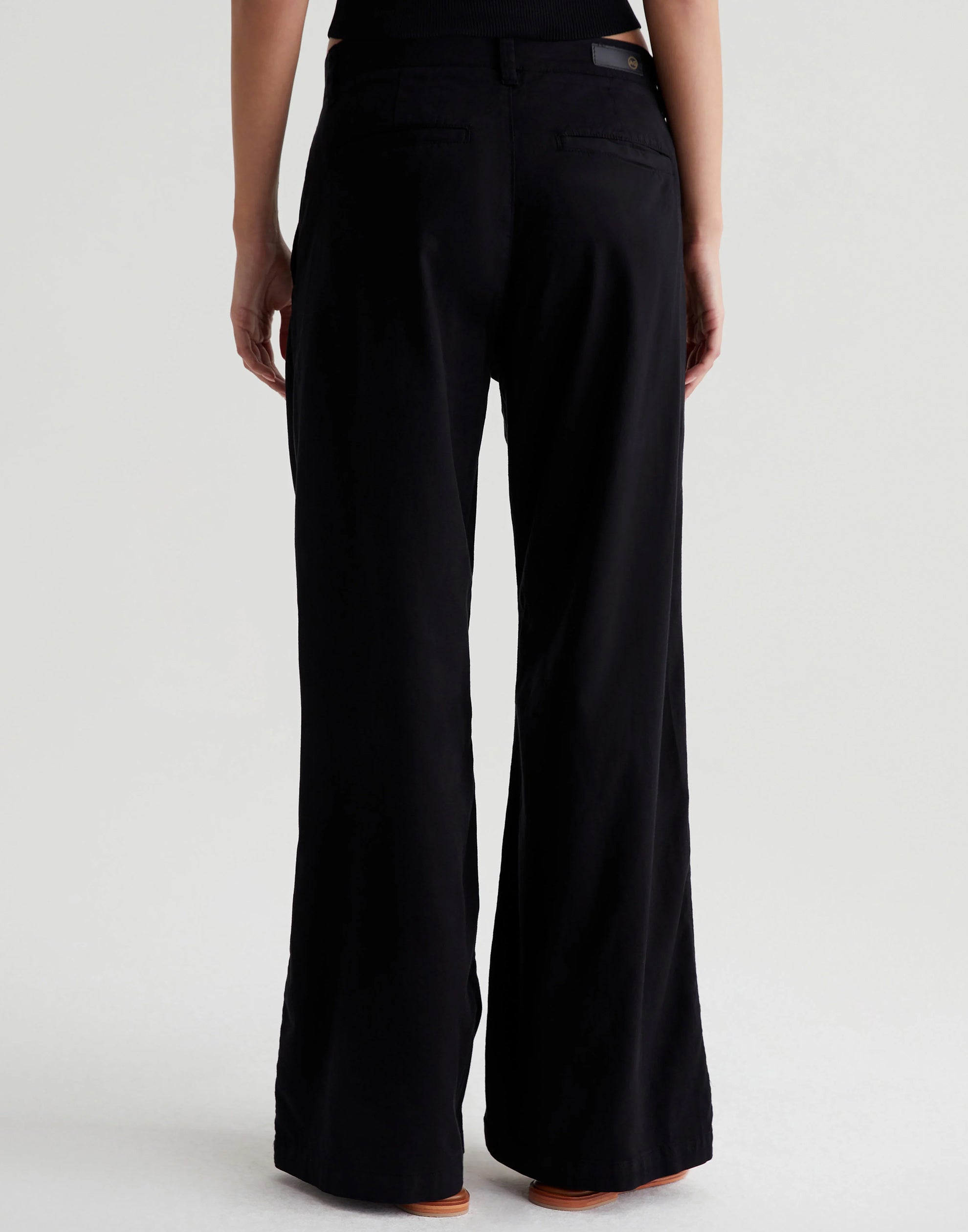 Super Black Wide Leg Caden Trousers